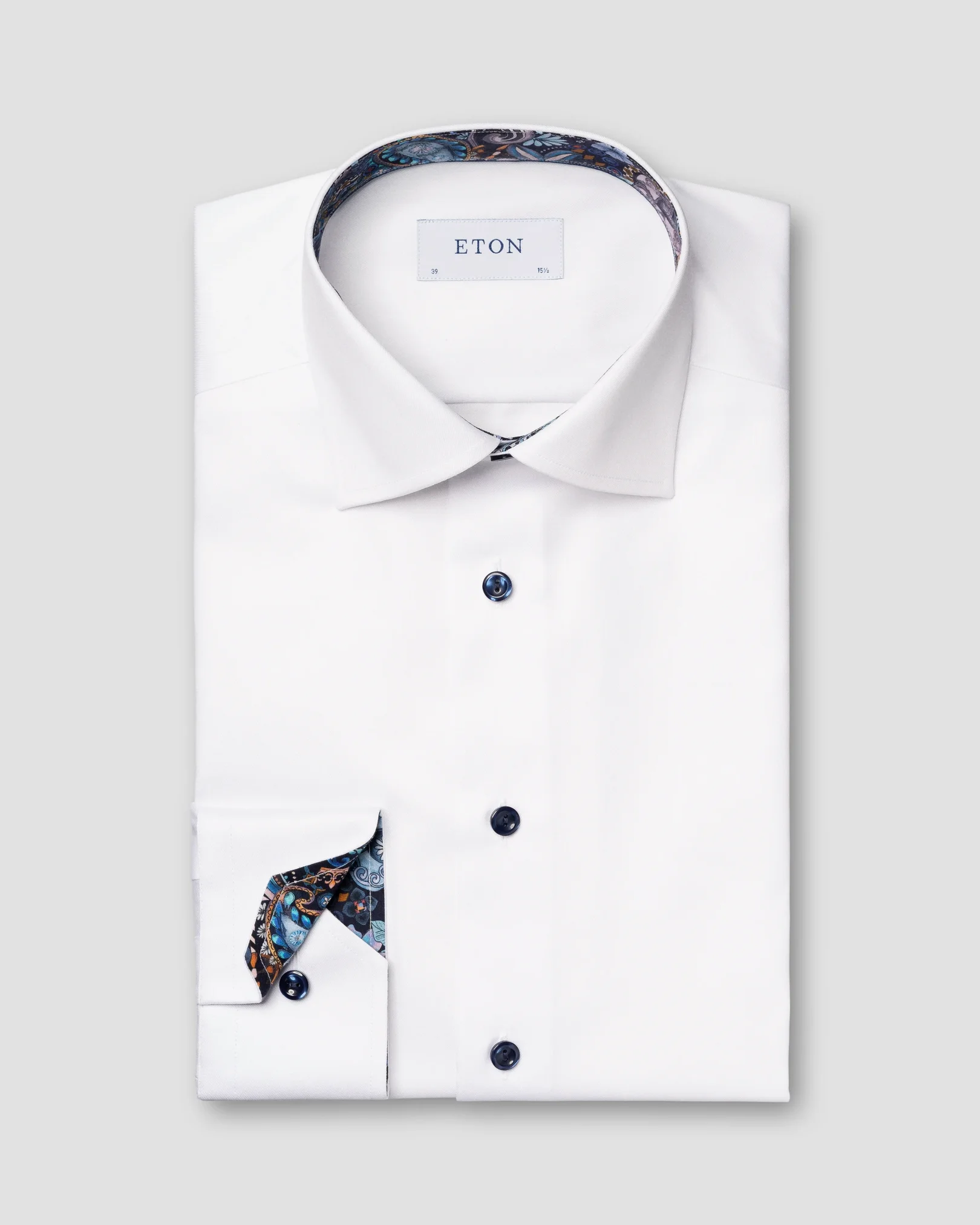 Eton - Floral Effect Signature Twill Shirt