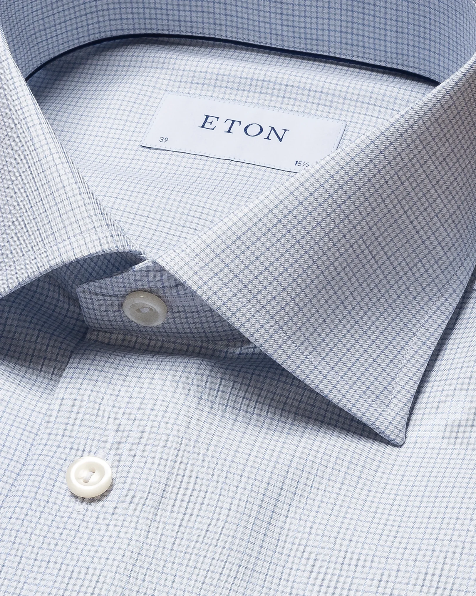 Eton - light blue cotton stretch
