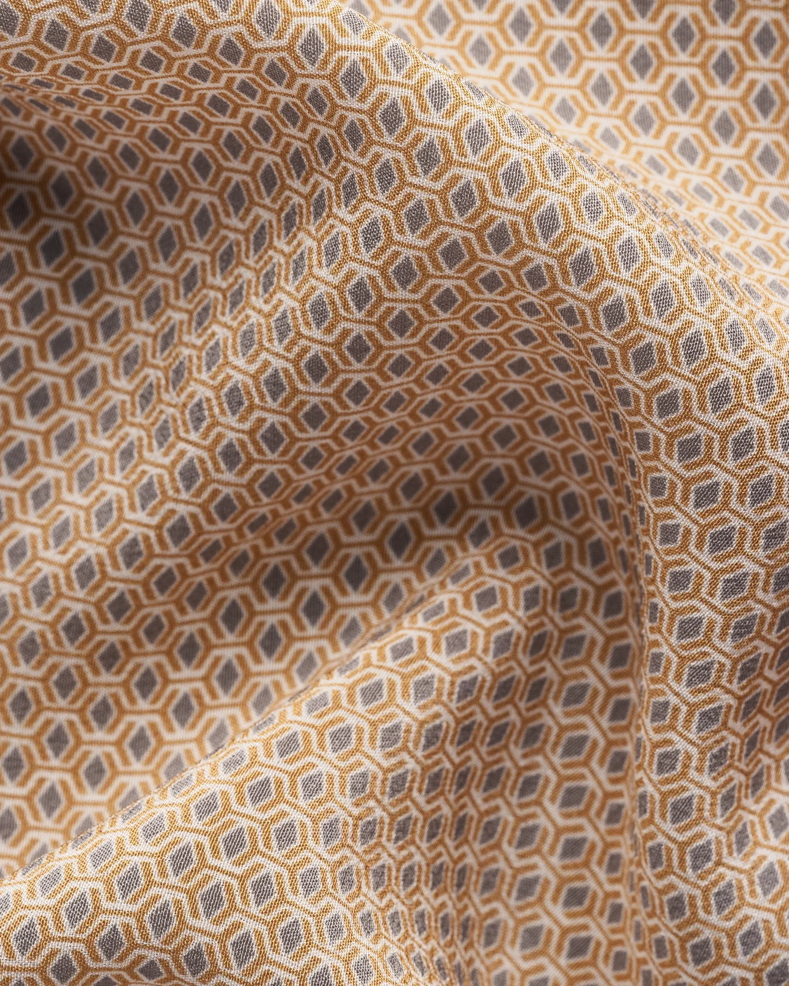Eton - beige geometrical silk bandana