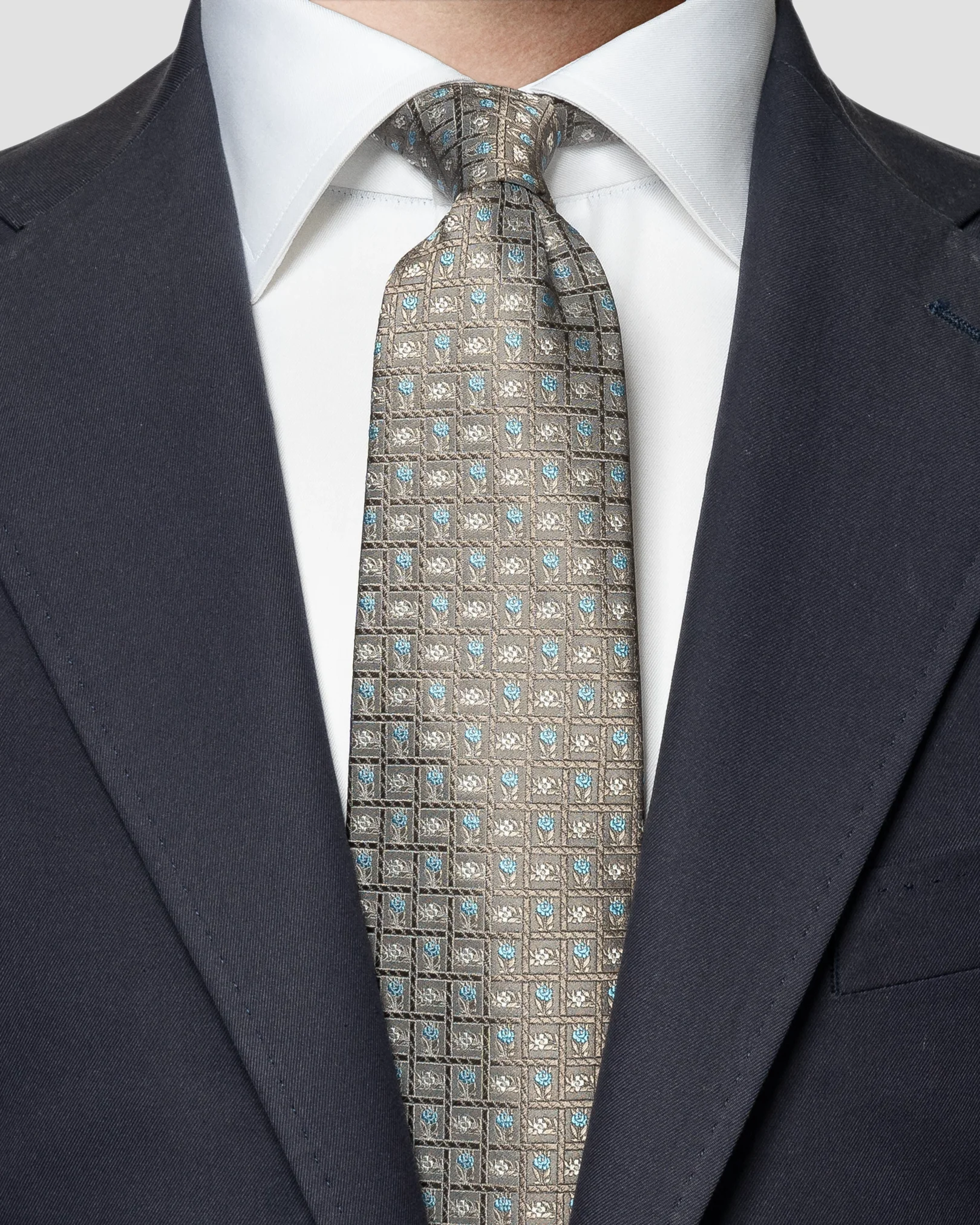 Eton - dark grey jacquard tie