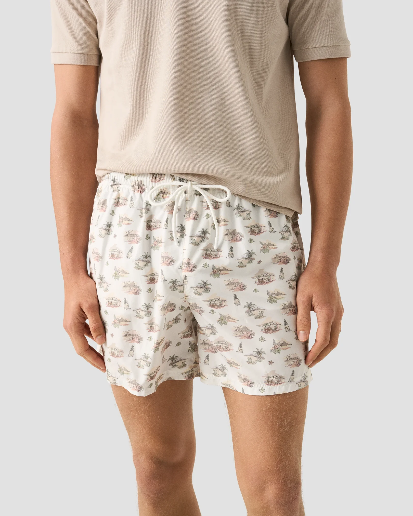 Eton - palm swim shorts