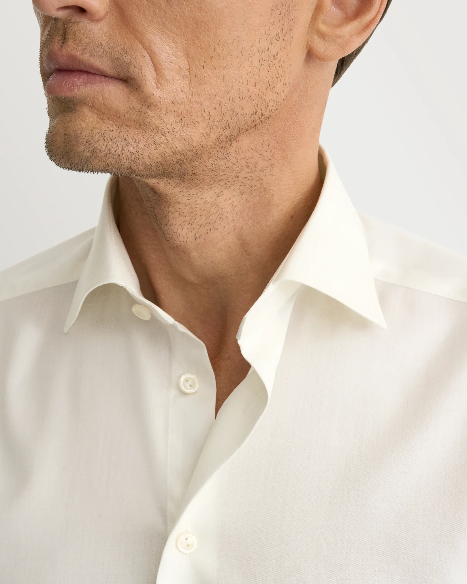 Eton - white solid signature twill shirt