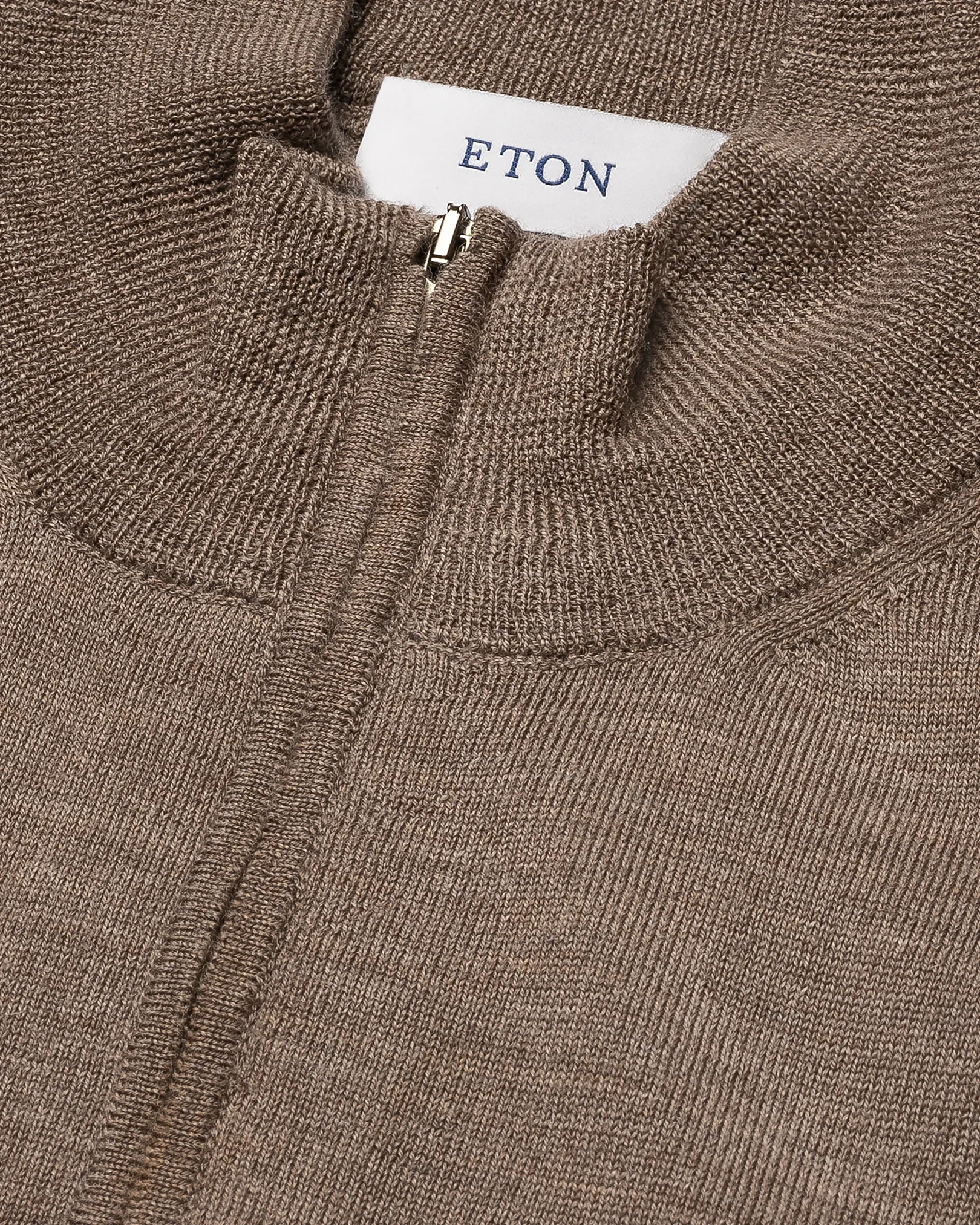 Eton - Fine Knit Half Zip Polo