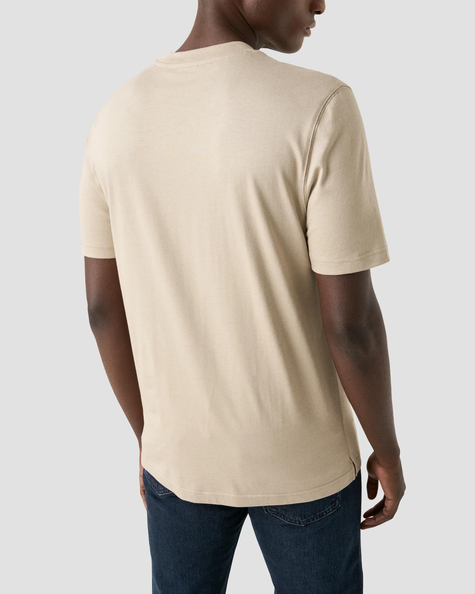 Eton - beige single jersey supima cotton t shirt