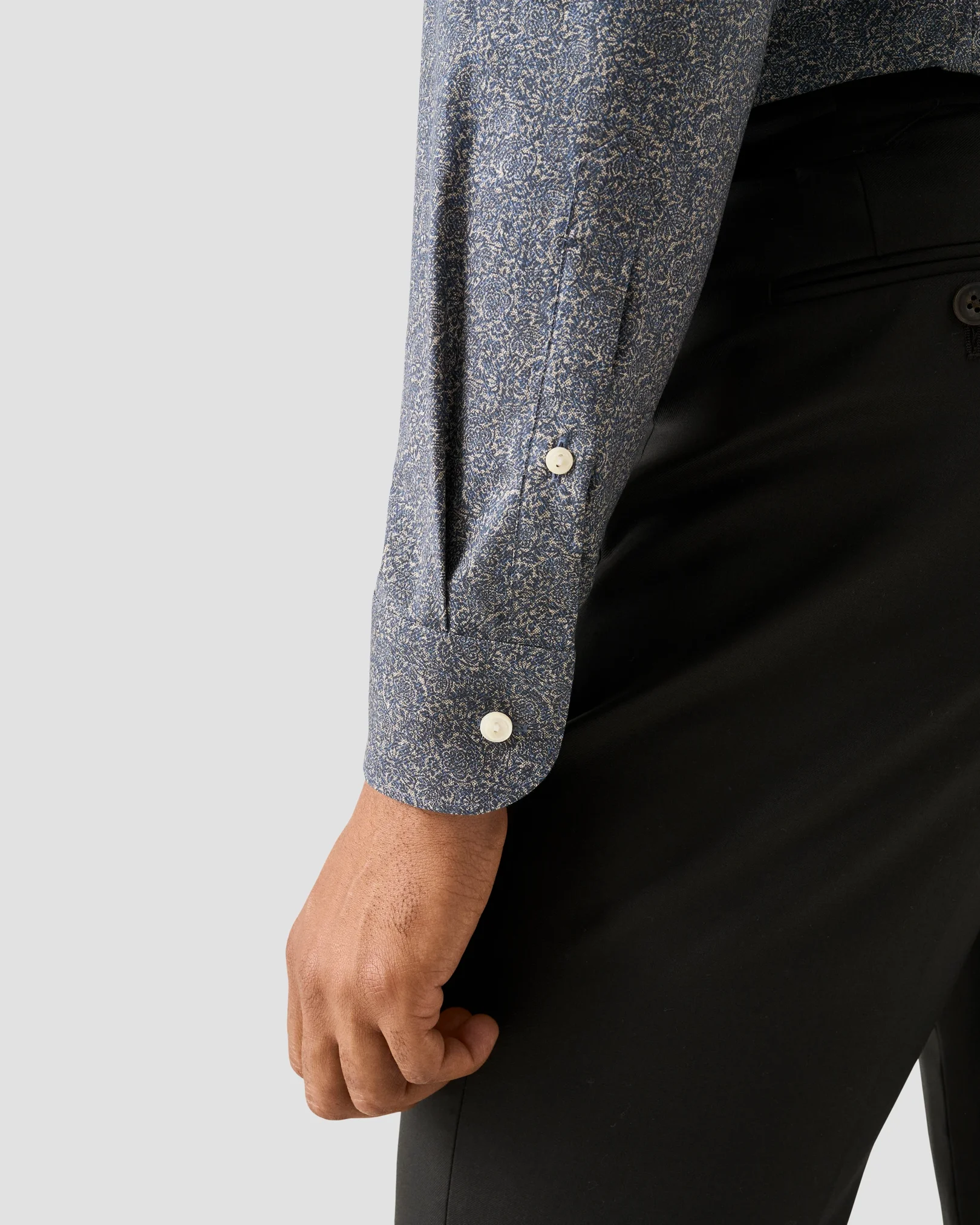 Eton - tonal ornamental print shirt