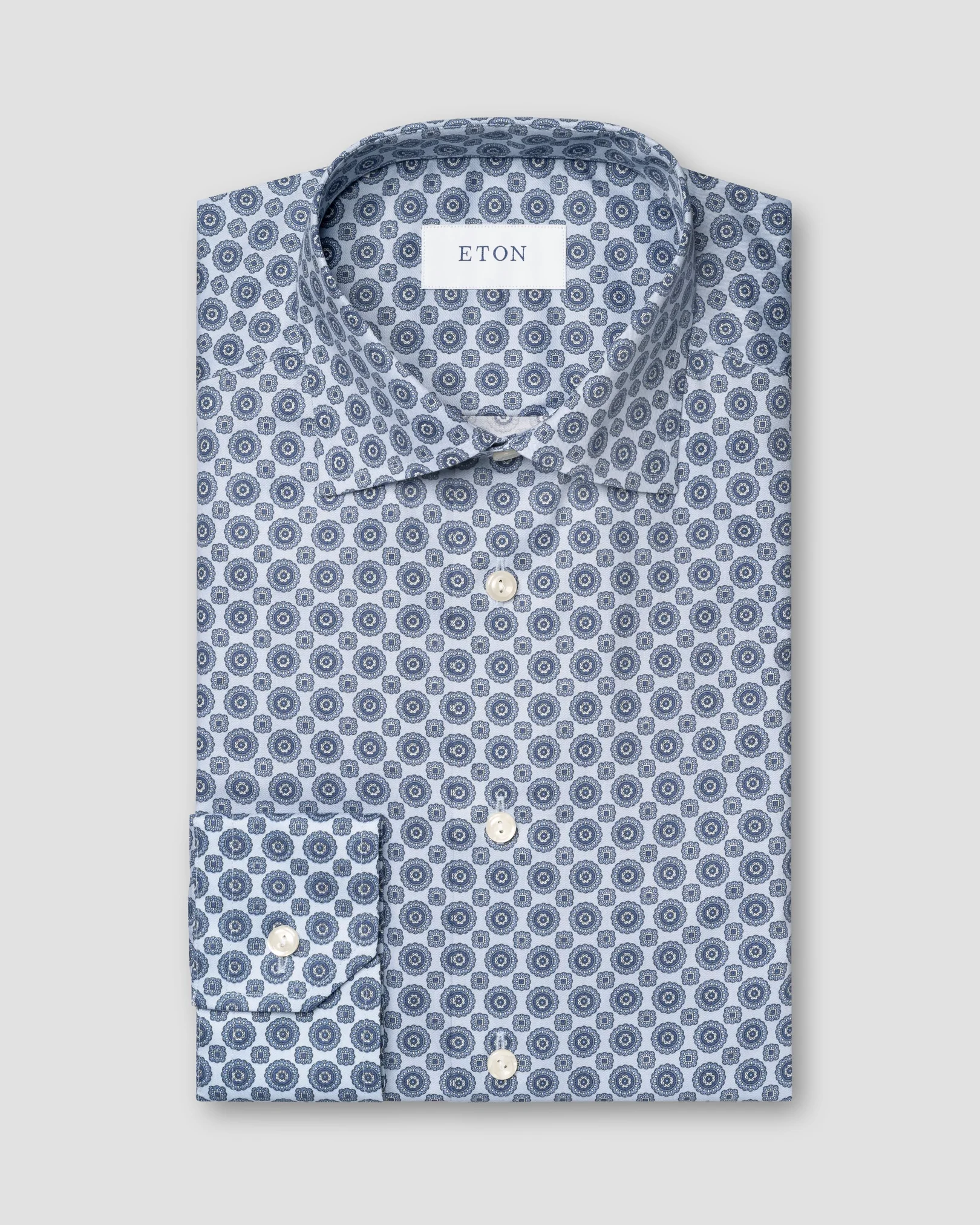 Eton - Mid blue Twill Shirt