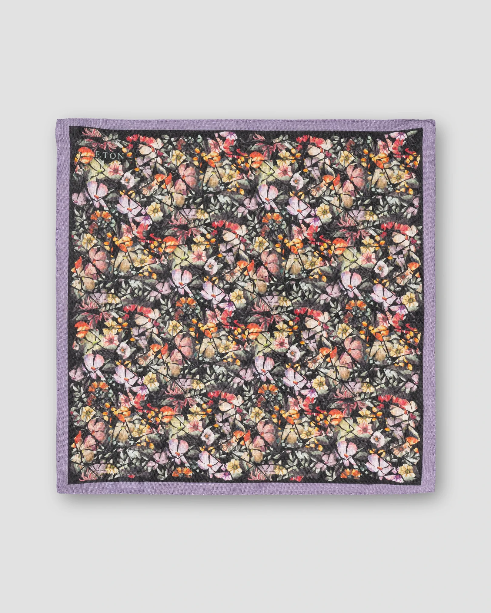 Eton - multi floral linen pocket square
