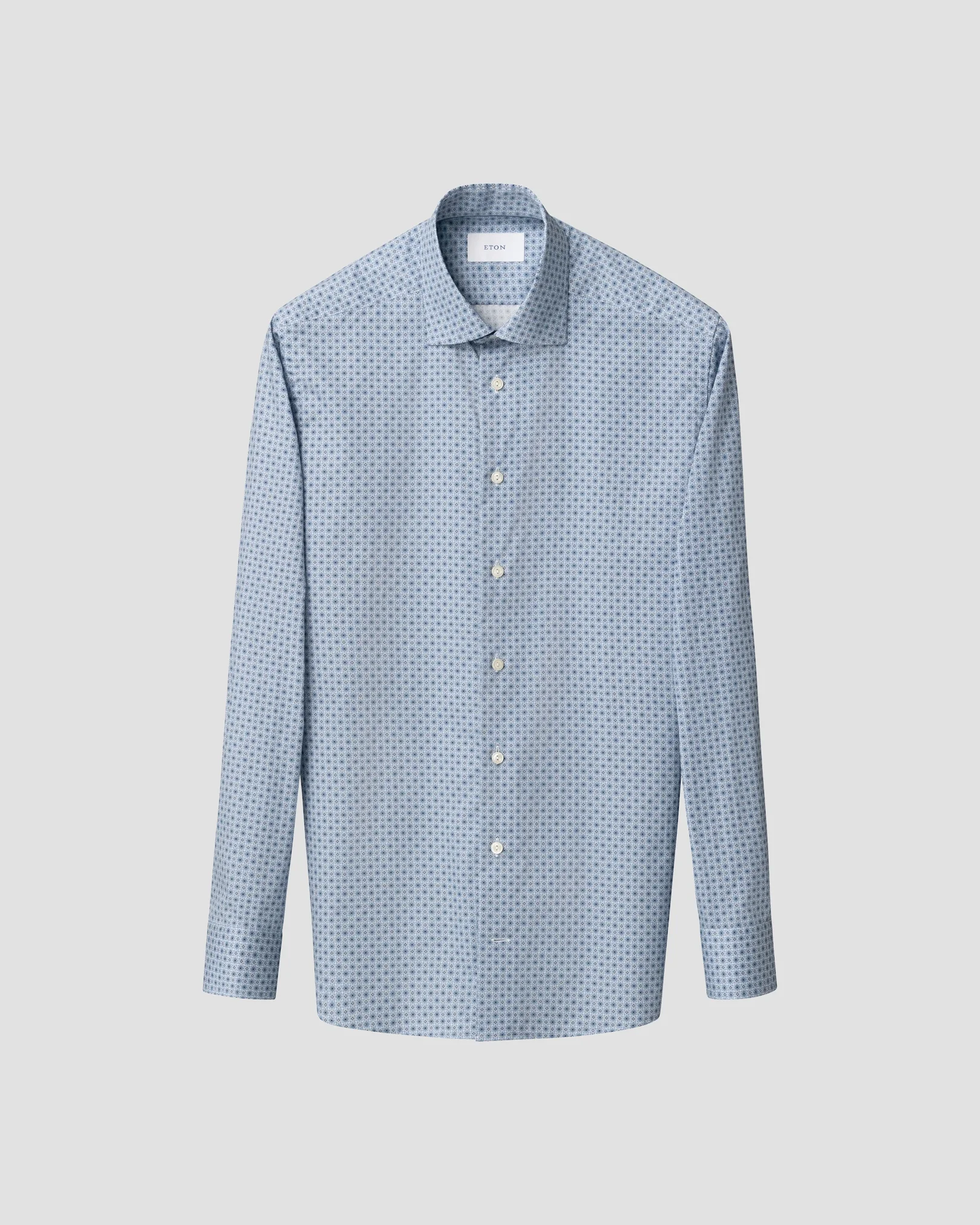 Eton - micro floral print shirt cut away 256