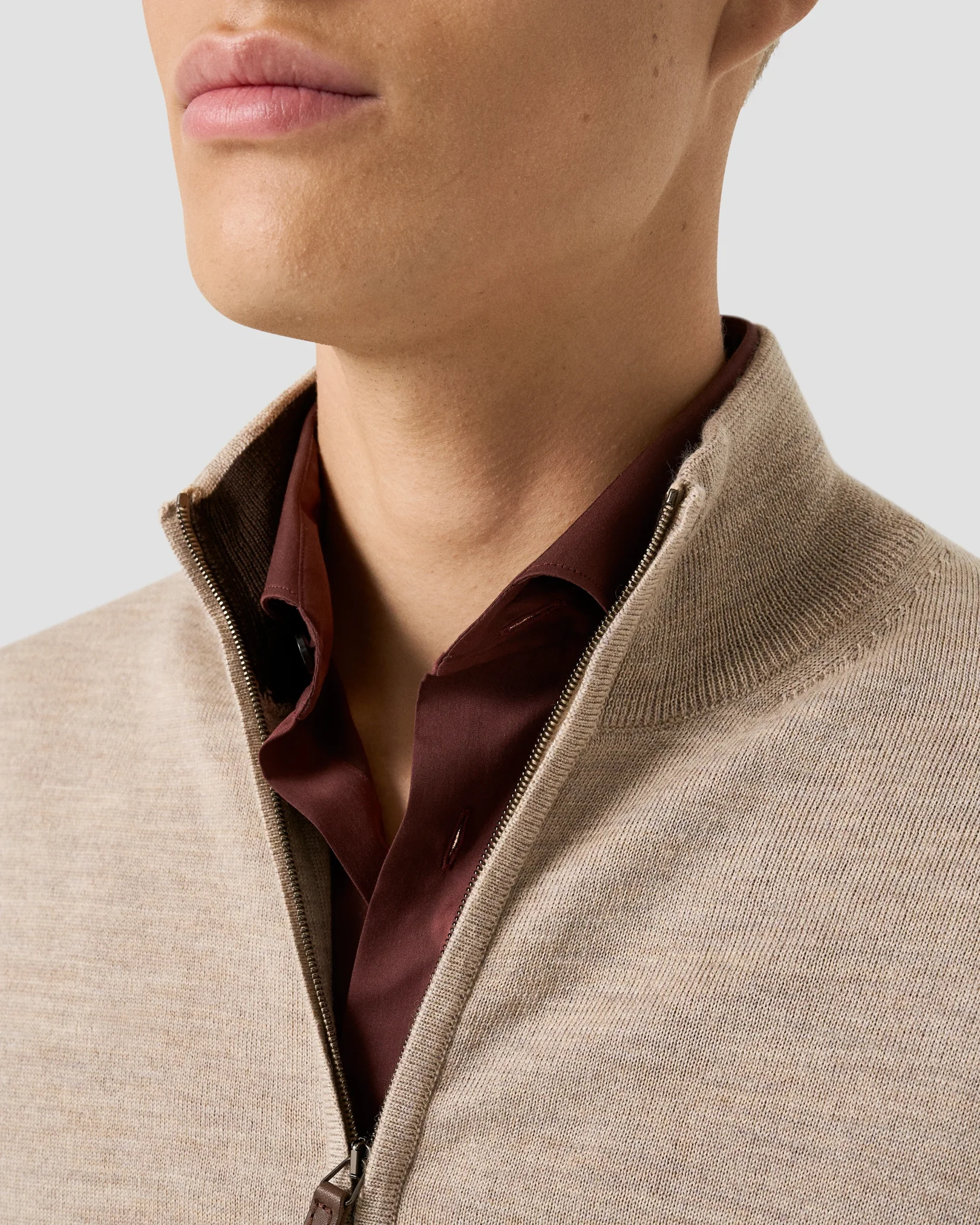 Eton - Full Zip Knit Cardigan