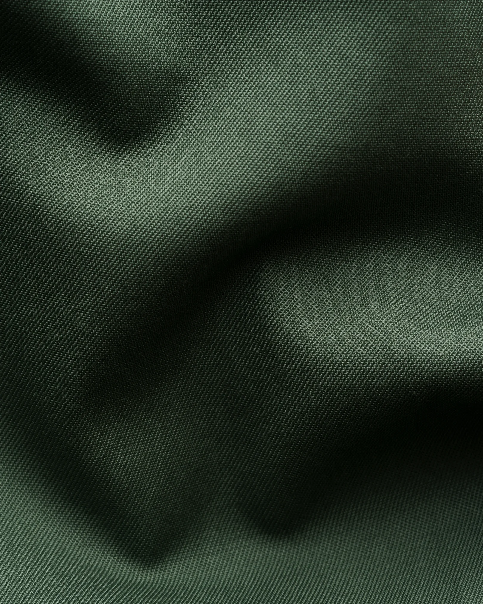 Eton - garment washed twill shirt dark green garment washed twill shirt