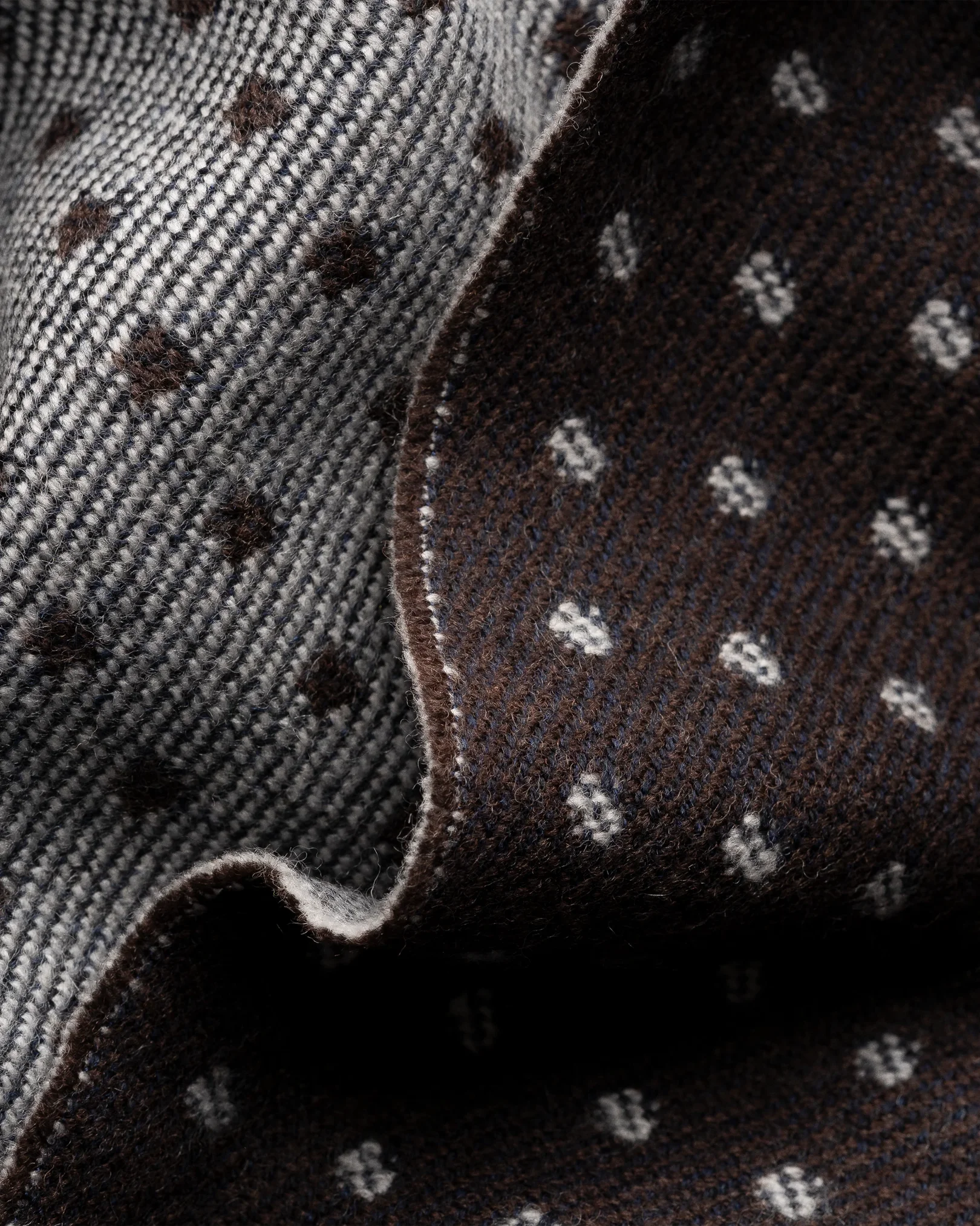 Eton - dark green polka dot scarf