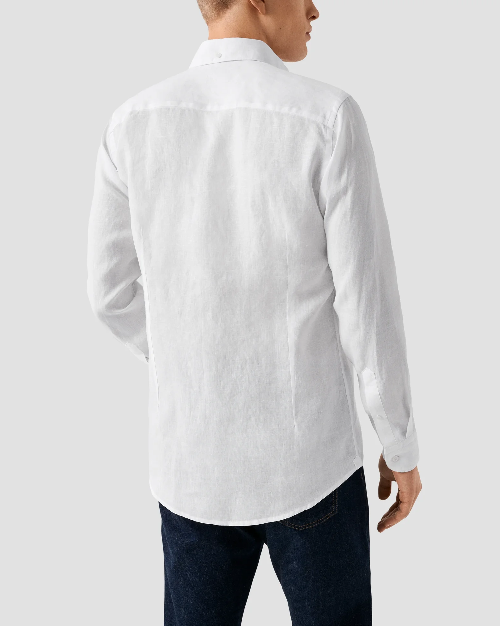 Eton - white linen button down collar