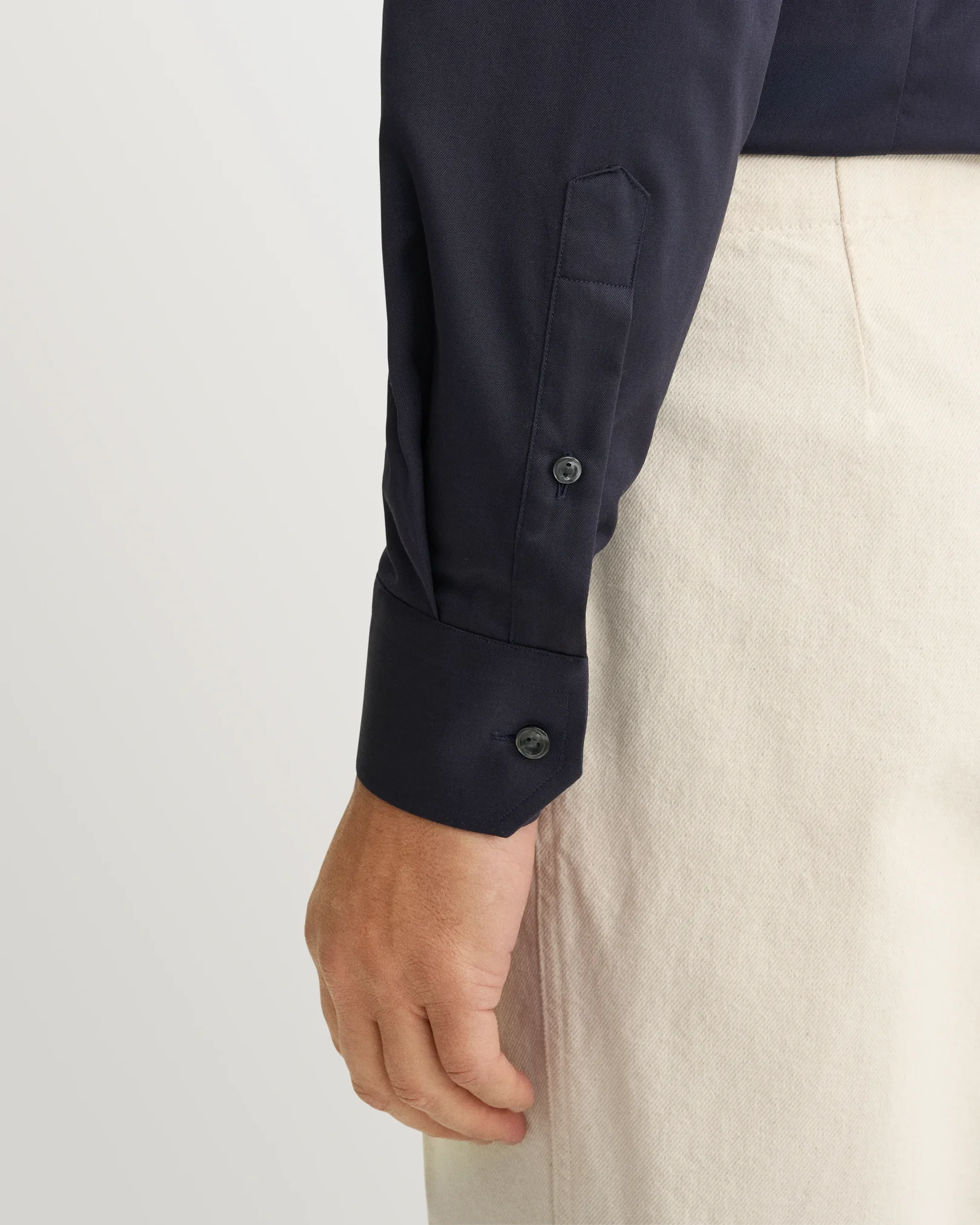 Eton - Mörkblå Signature Twill-skjorta