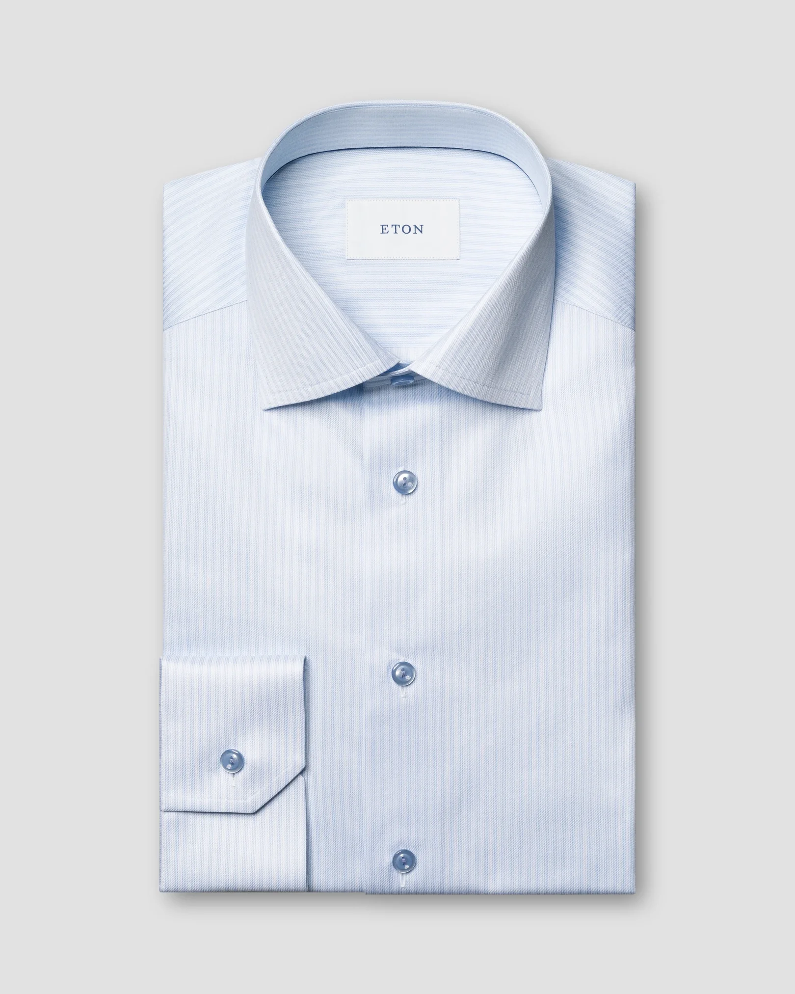 Eton - striped signature twill shirt cut away single slim