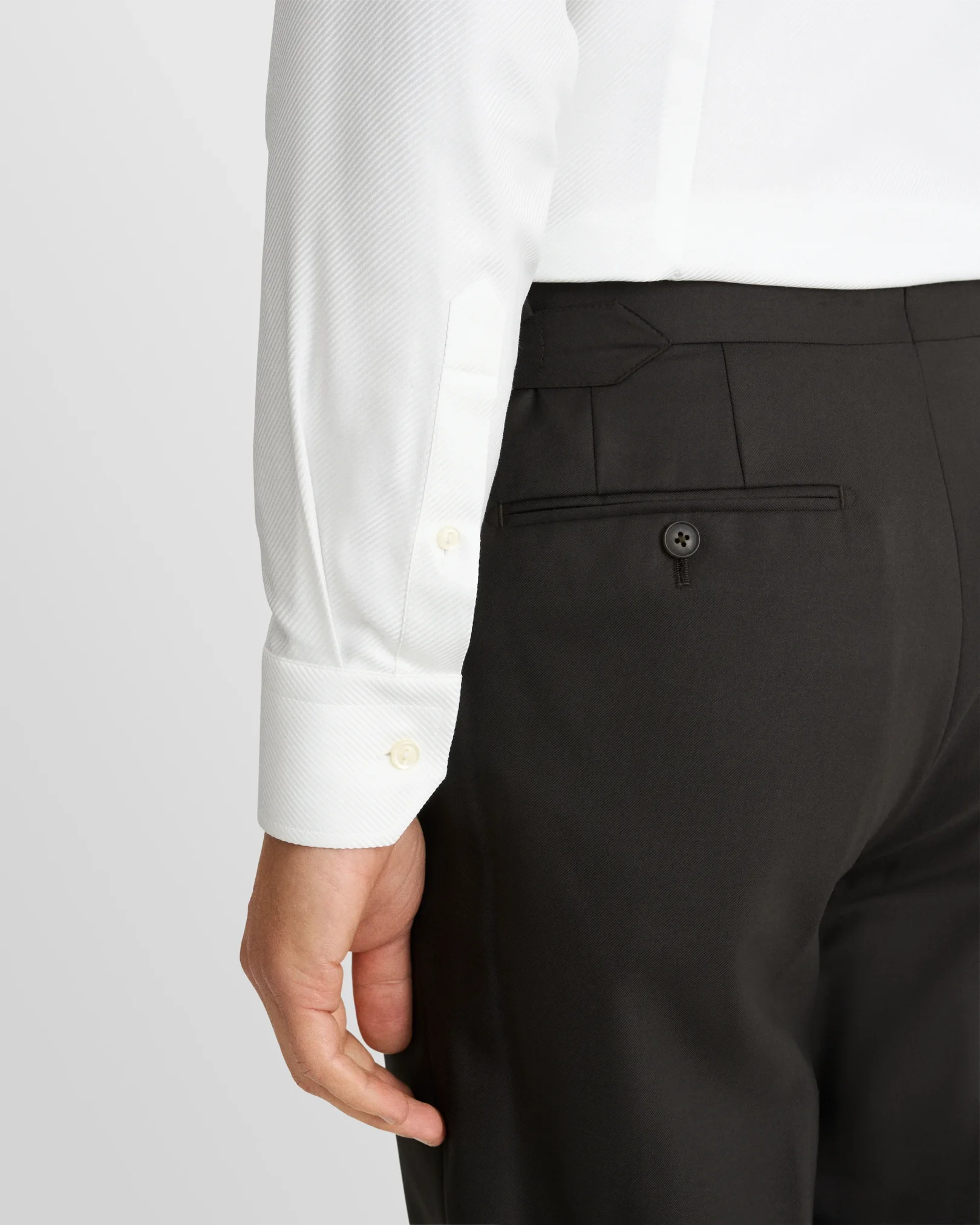 Eton - solid king twill shirt cut away