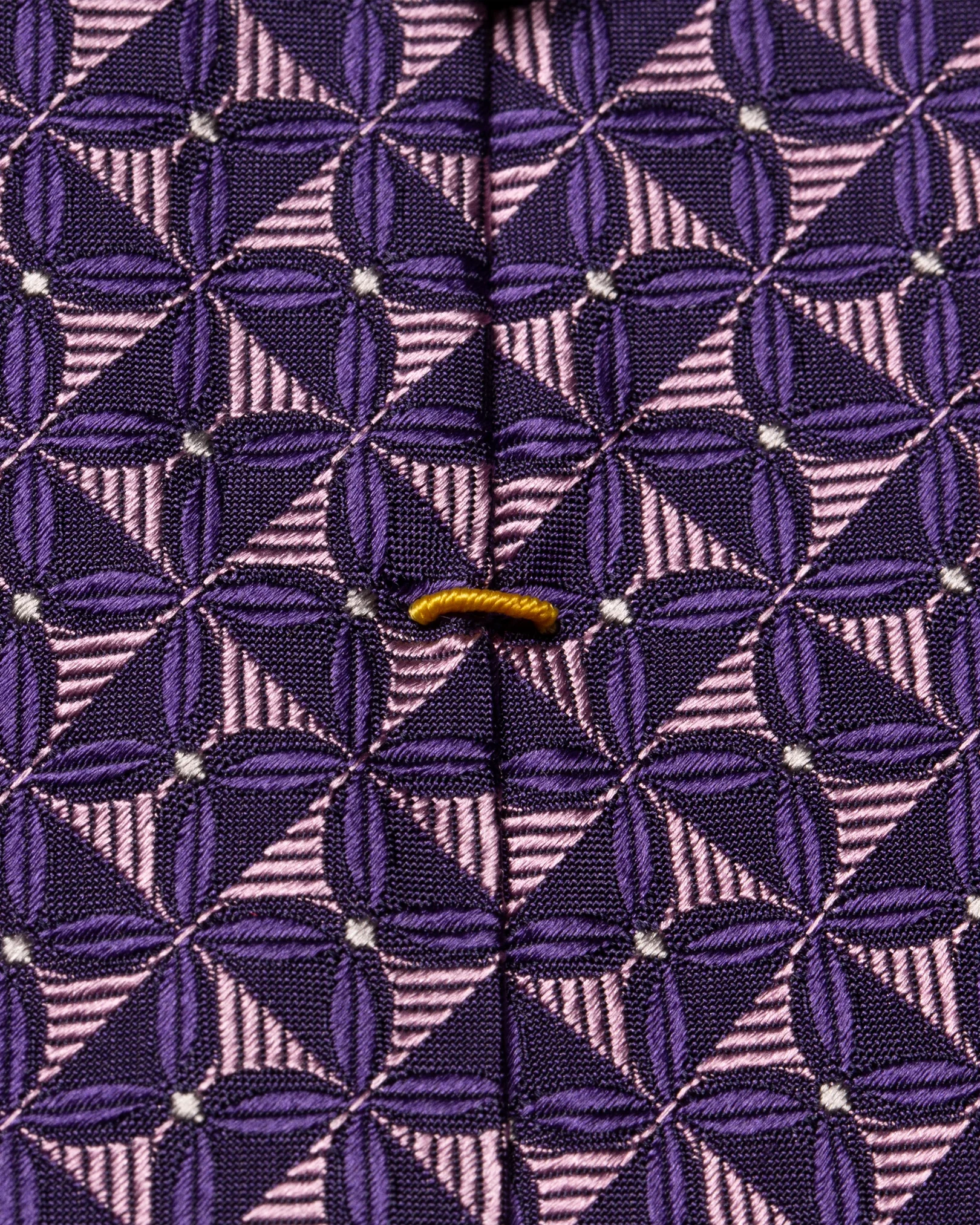 Eton - dark purple geometric silk tie