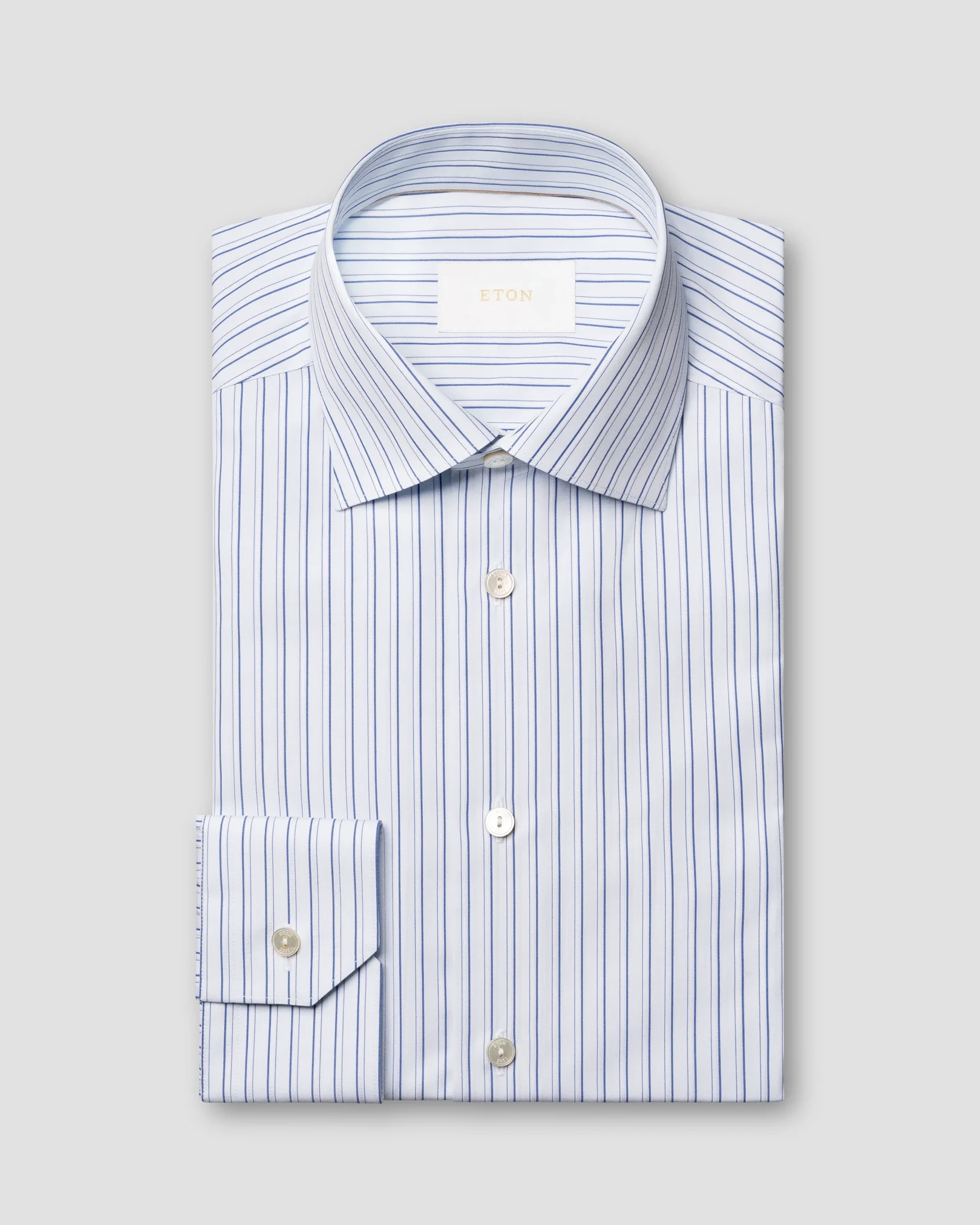 Eton - light blue striped supima 266