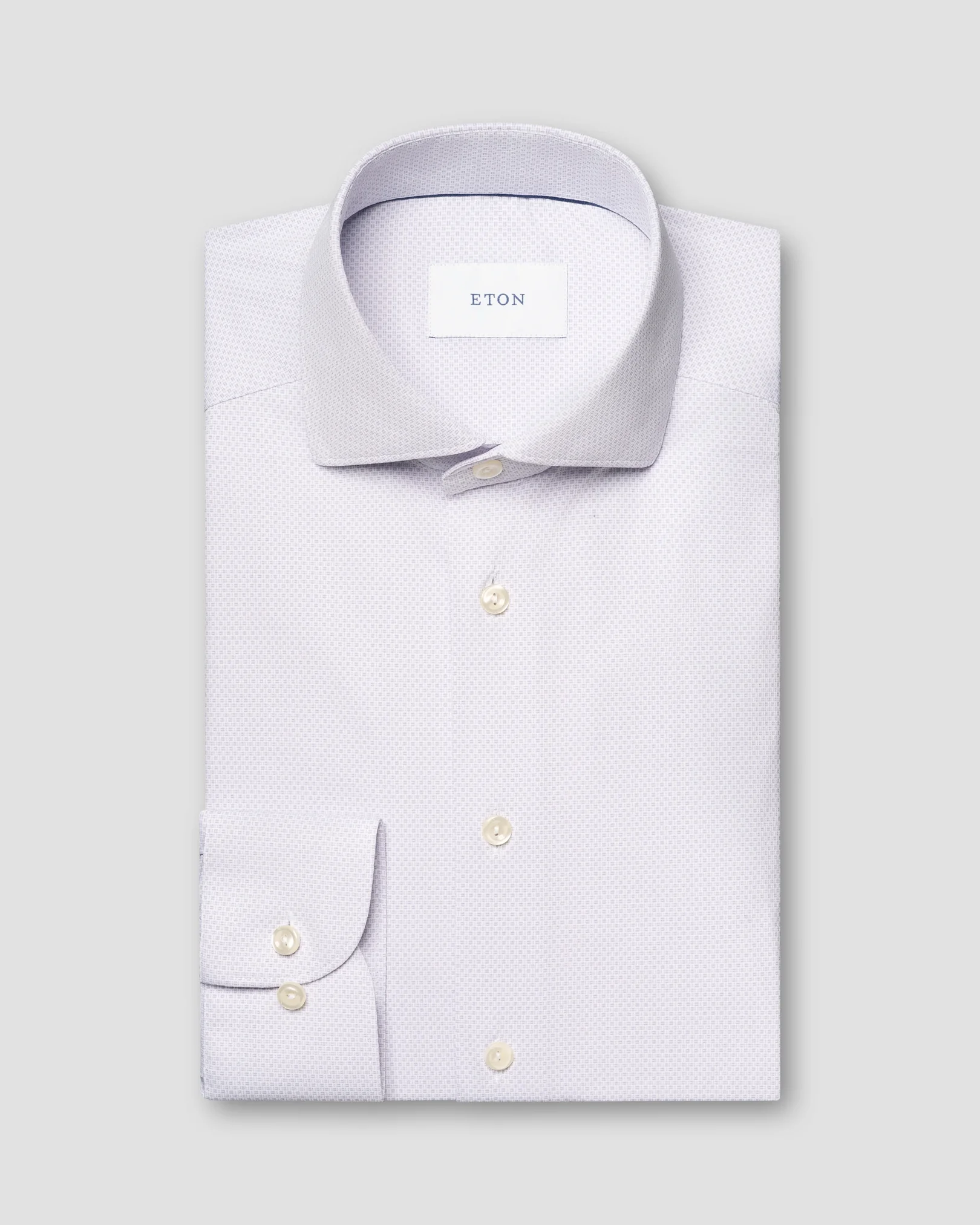 Eton - semi solid four way stretch shirt 260