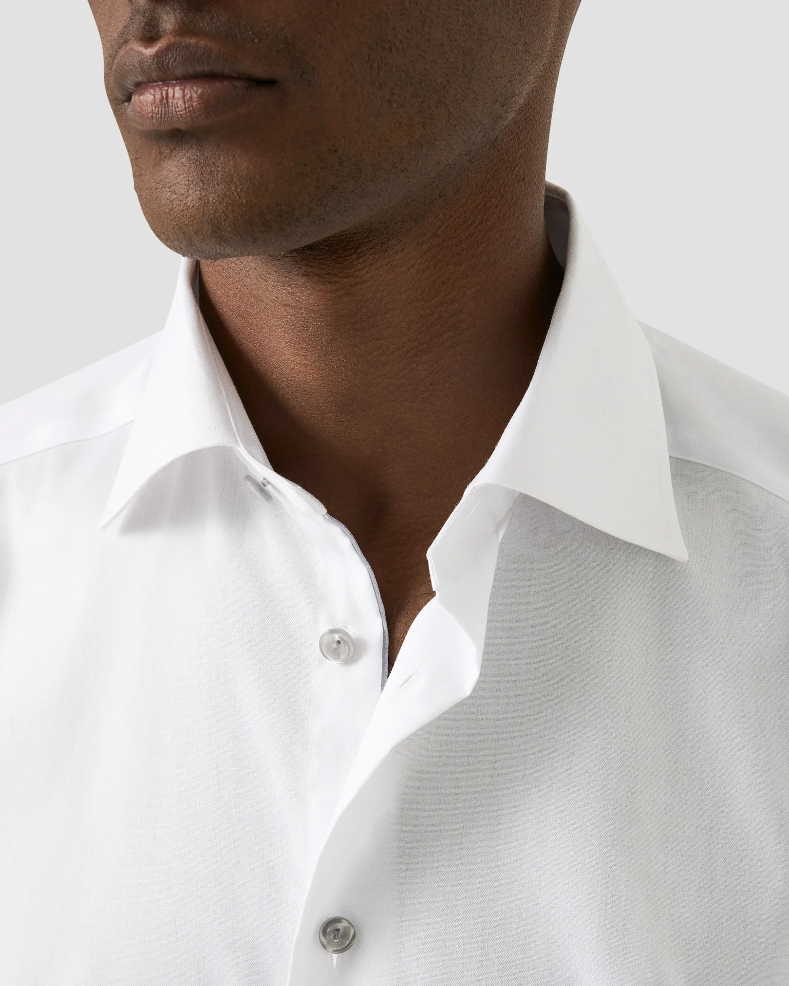 Eton - white grey details signature twill shirt