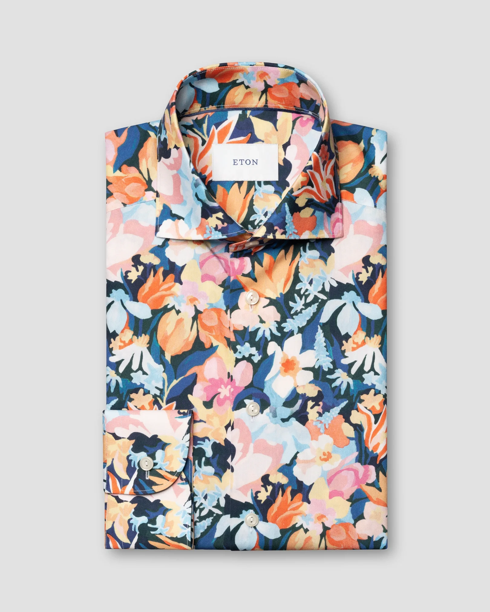 Eton - floral cotton tencel tm lyocell shirt