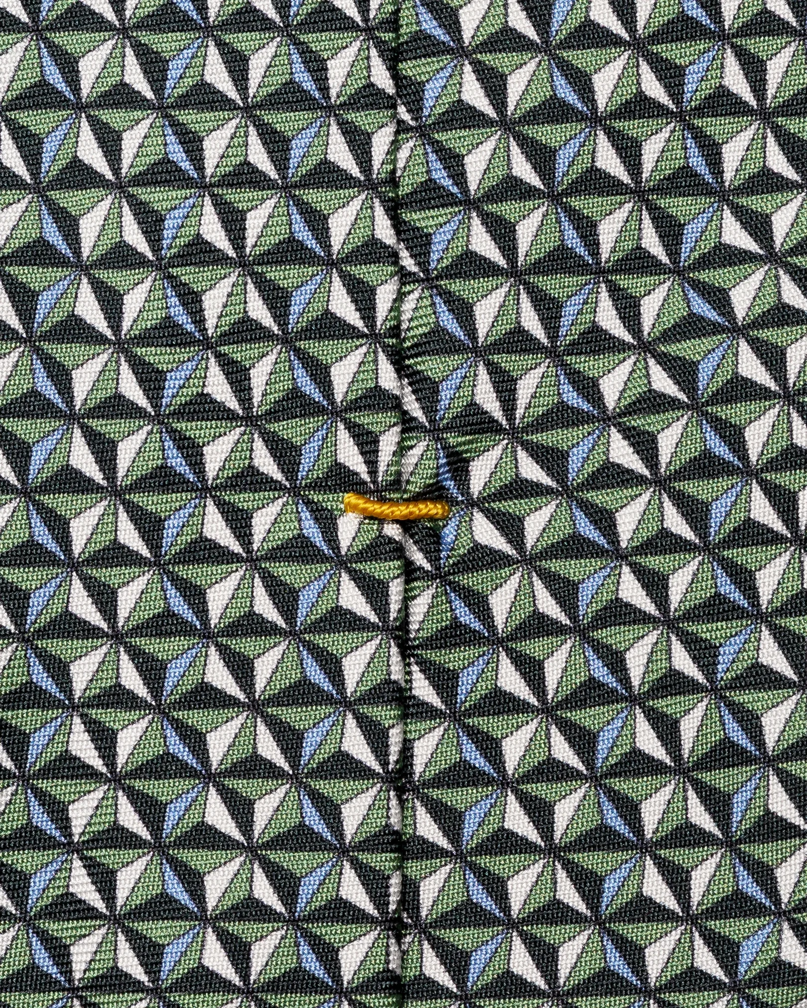 Eton - dark green geometric silk twill printed tie