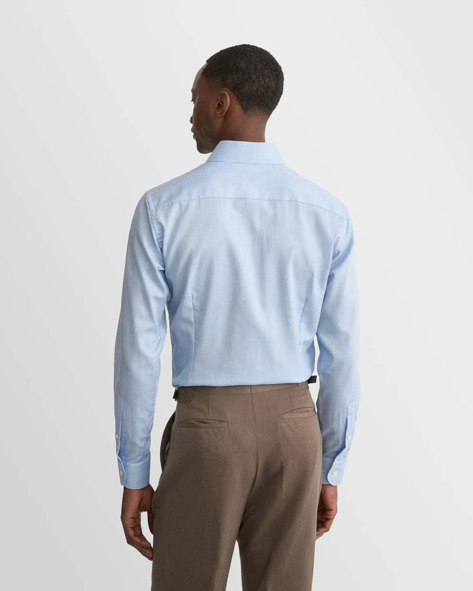 Eton - light blue solid signature oxford shirt