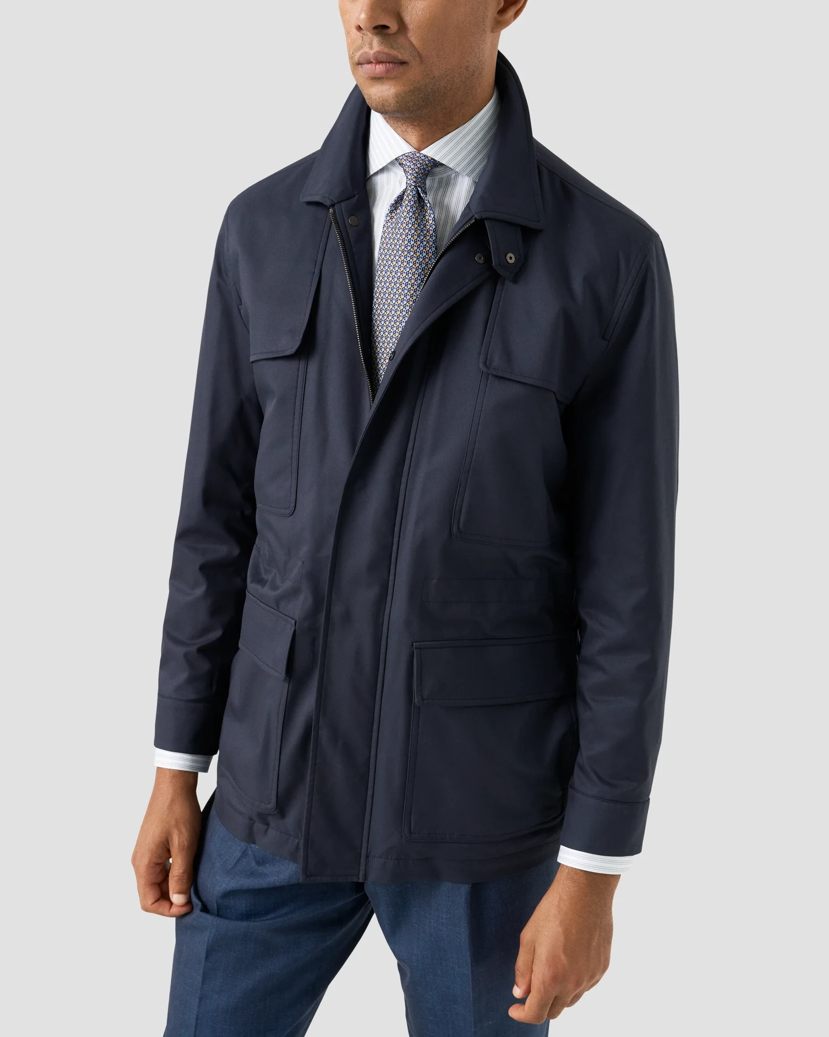 Eton - striped cotton linen shirt