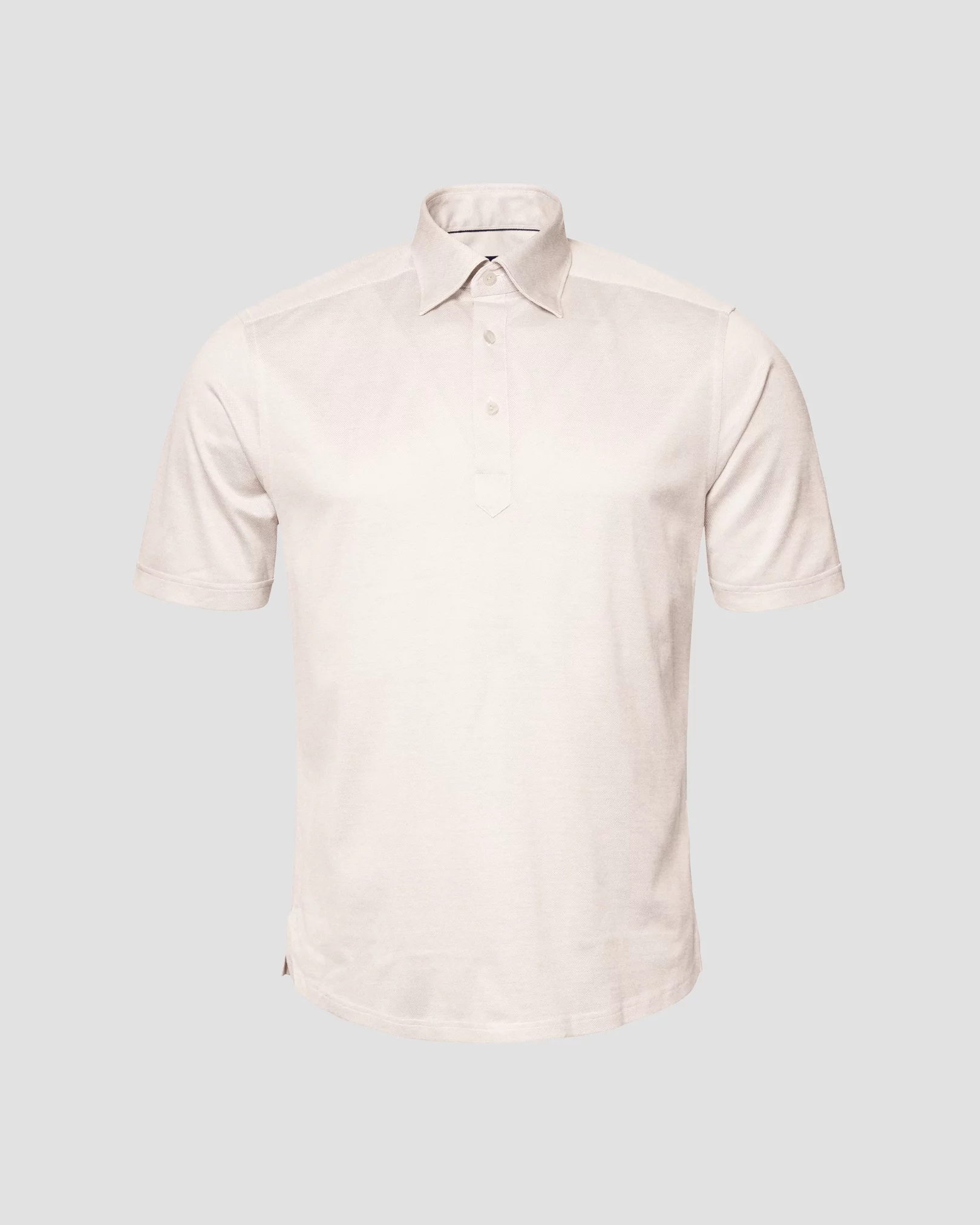 Eton - white jersey button under shot sleeve