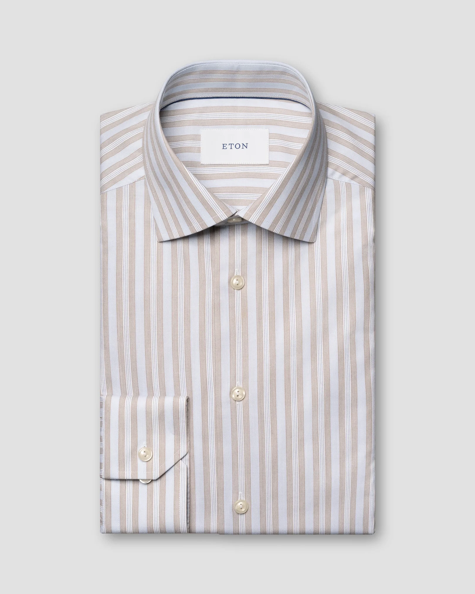 Eton - light blue striped cotton tencel tm lyocell shirt 268