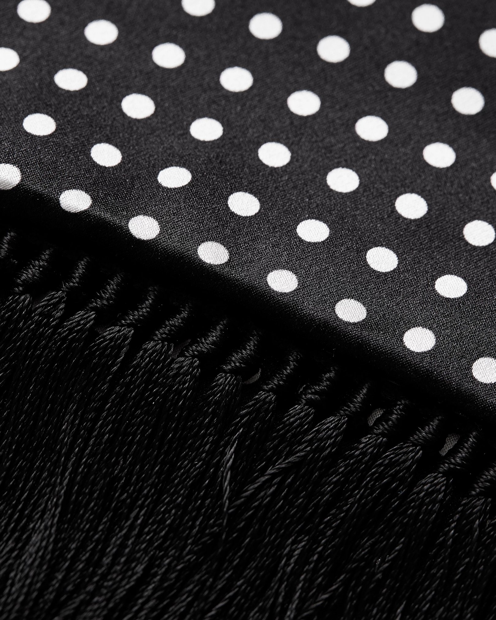 Eton - black polka dots silk scarf