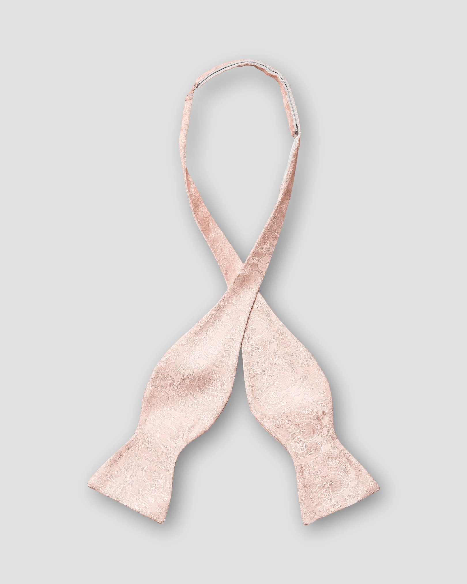 Eton - Pink Paisley Woven Silk Bow Tie - Self Tie