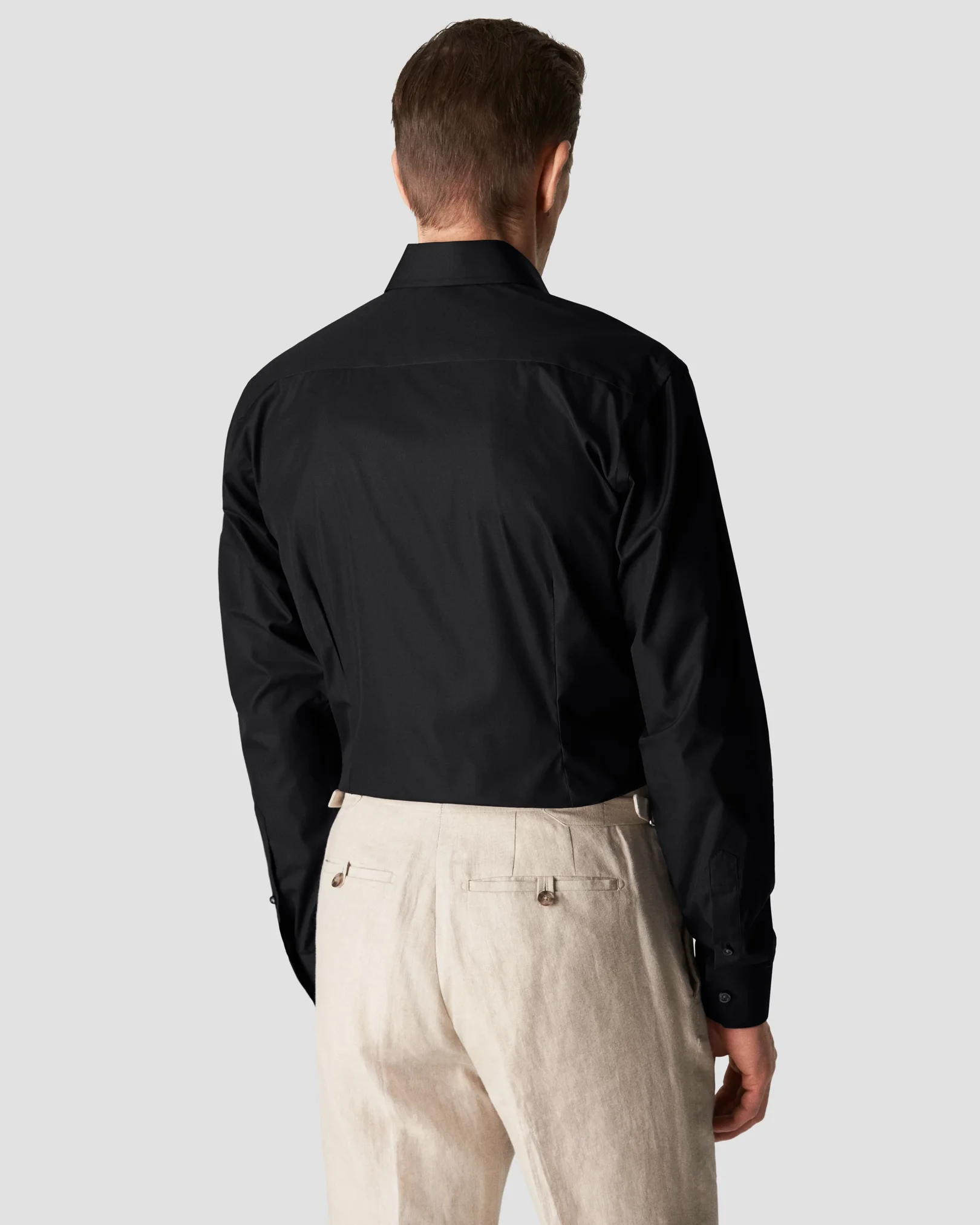 Eton - black plain weave