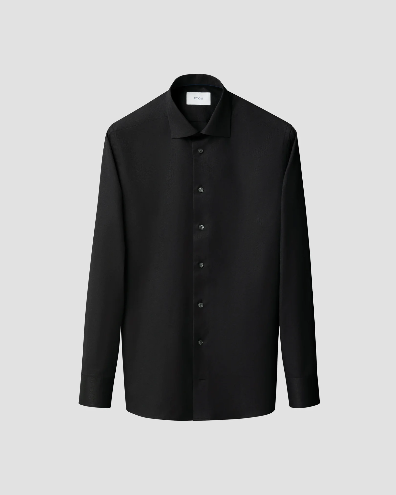 Eton - black semi solid dobby shirt 258