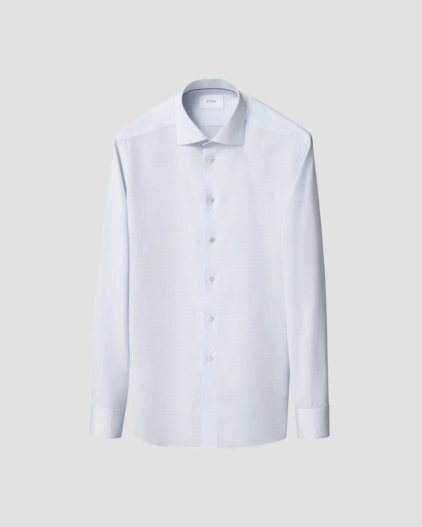 Eton - check giza 45 shirt cut away