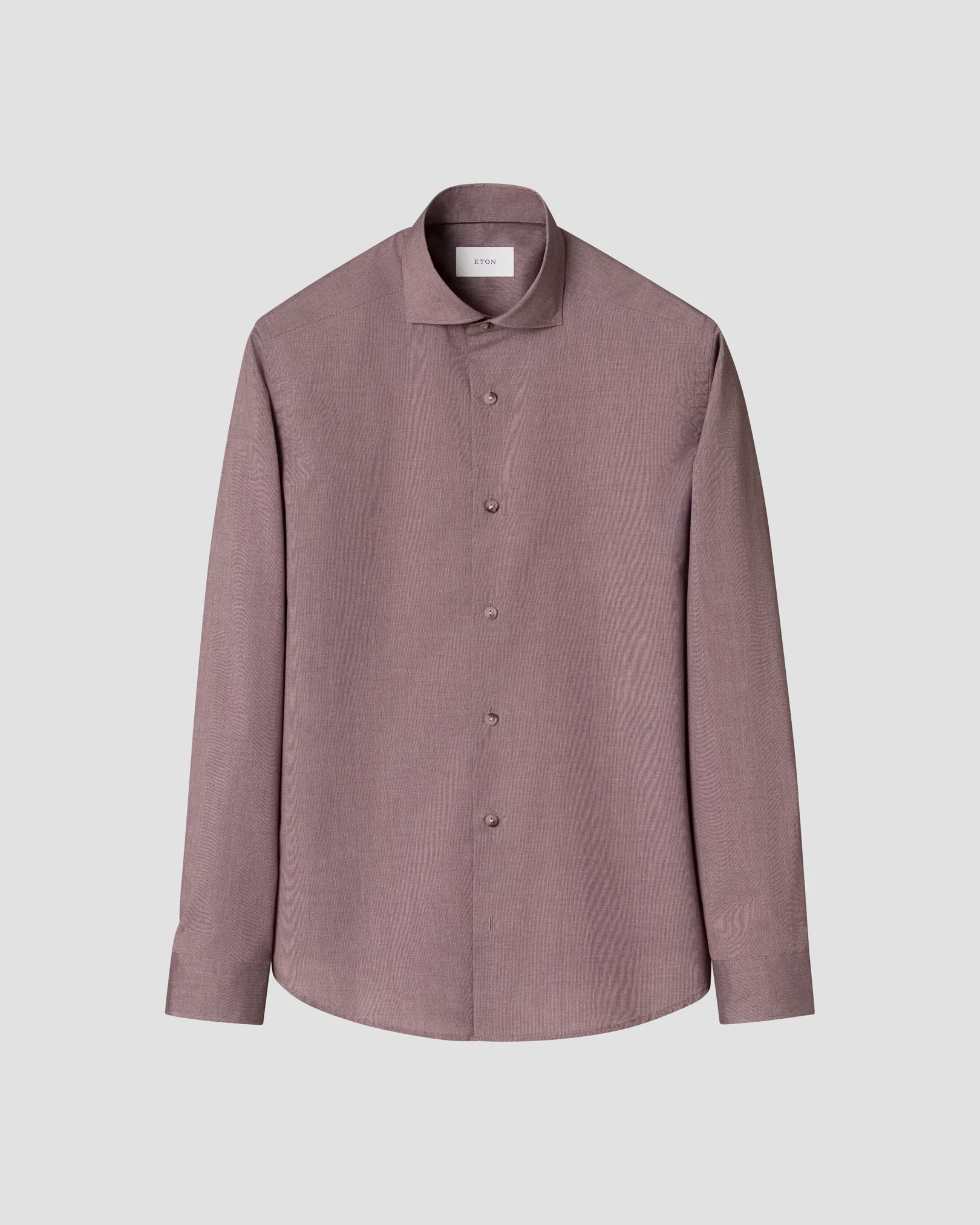 Eton - dark red solid lighweight poplin shirt
