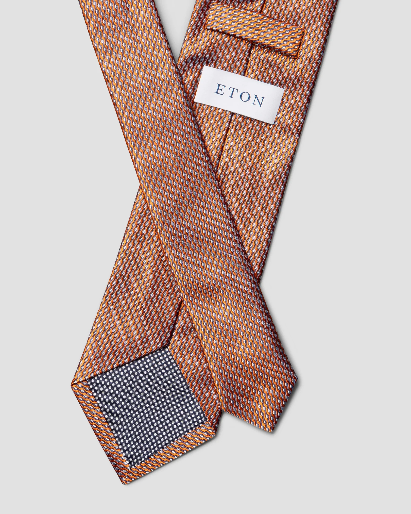 Eton - orange geometric woven silk