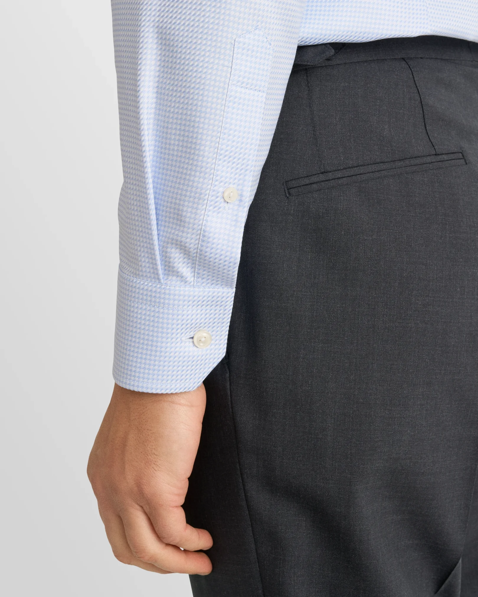 Eton - houndstooth king twill shirt