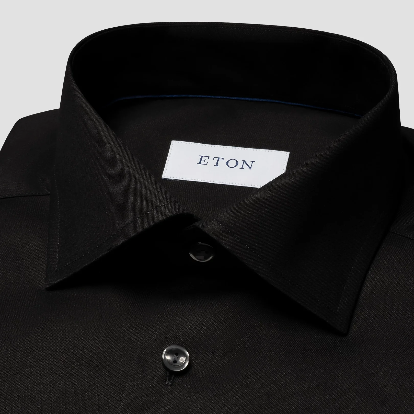 Eton - black solid signature twill shirt