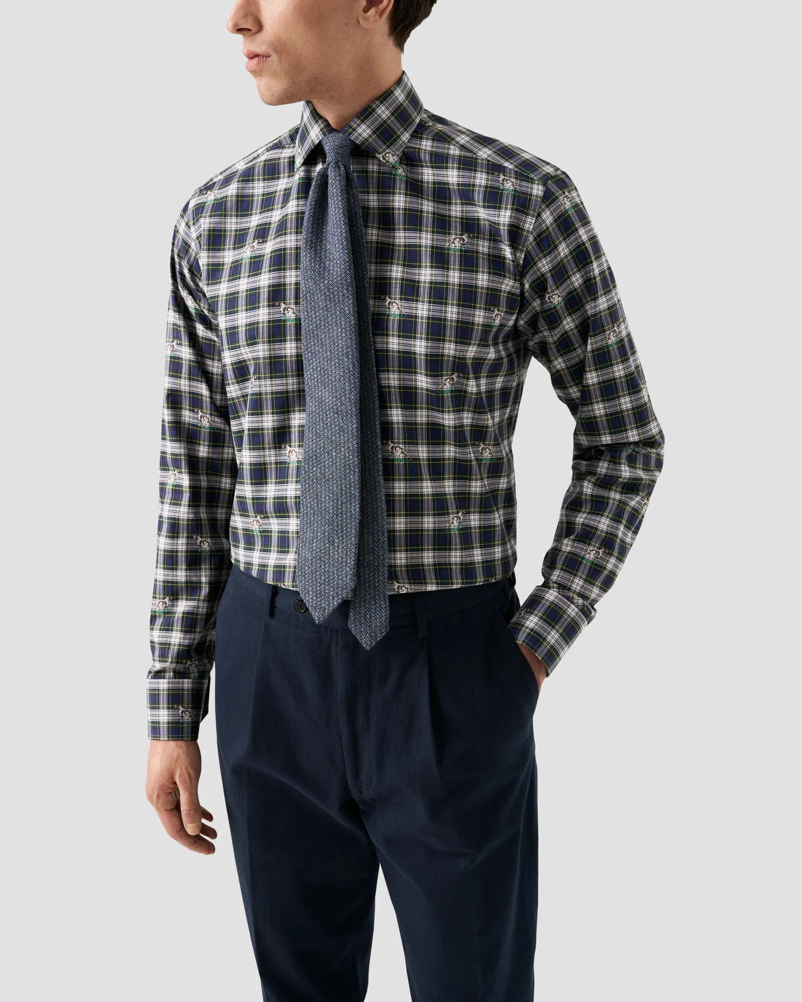 Eton - bird dog fil coupe shirt