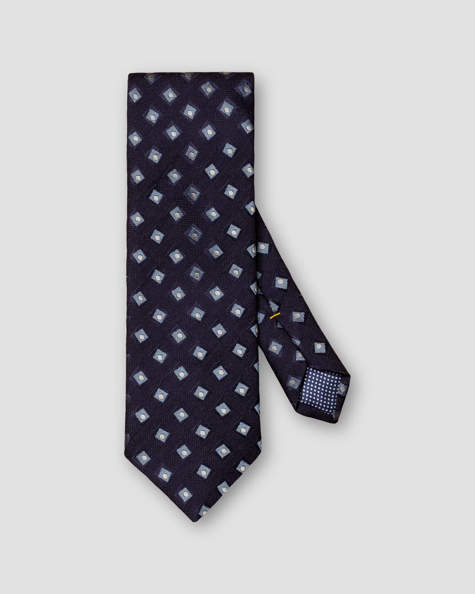 Eton - navy blue herringbone tie