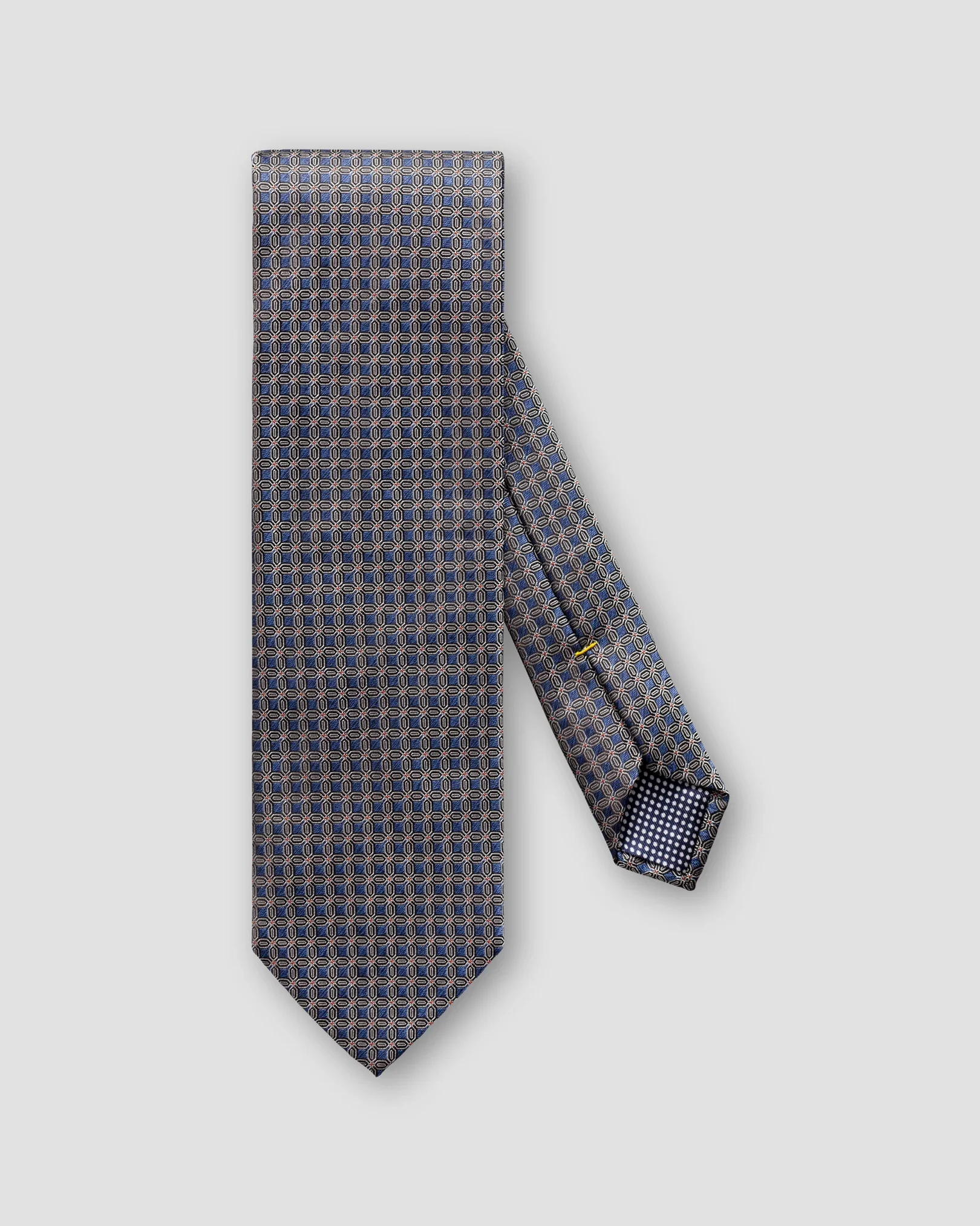 Eton - green geometric block silk tie
