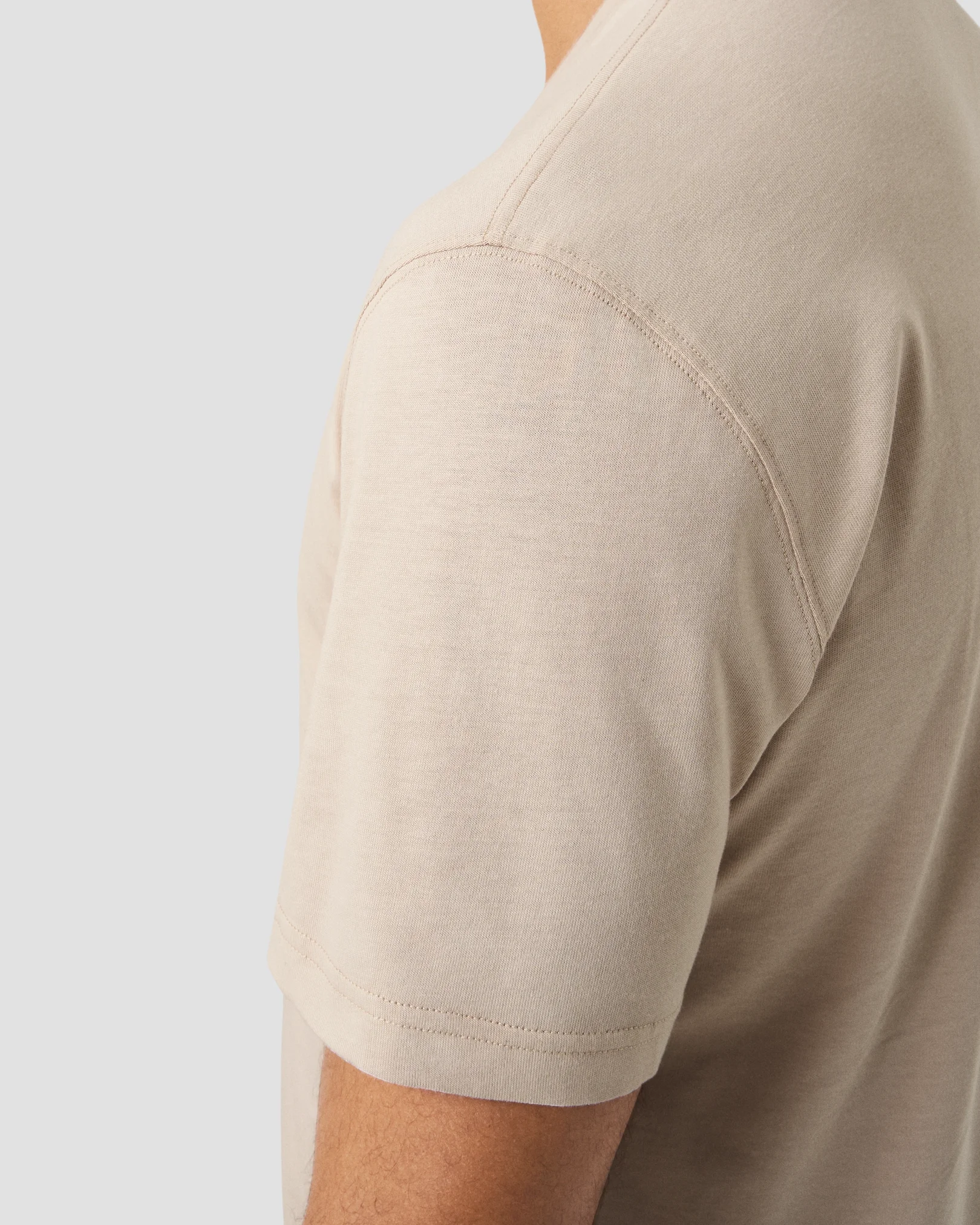 Eton - beige single jersey supima t shirt