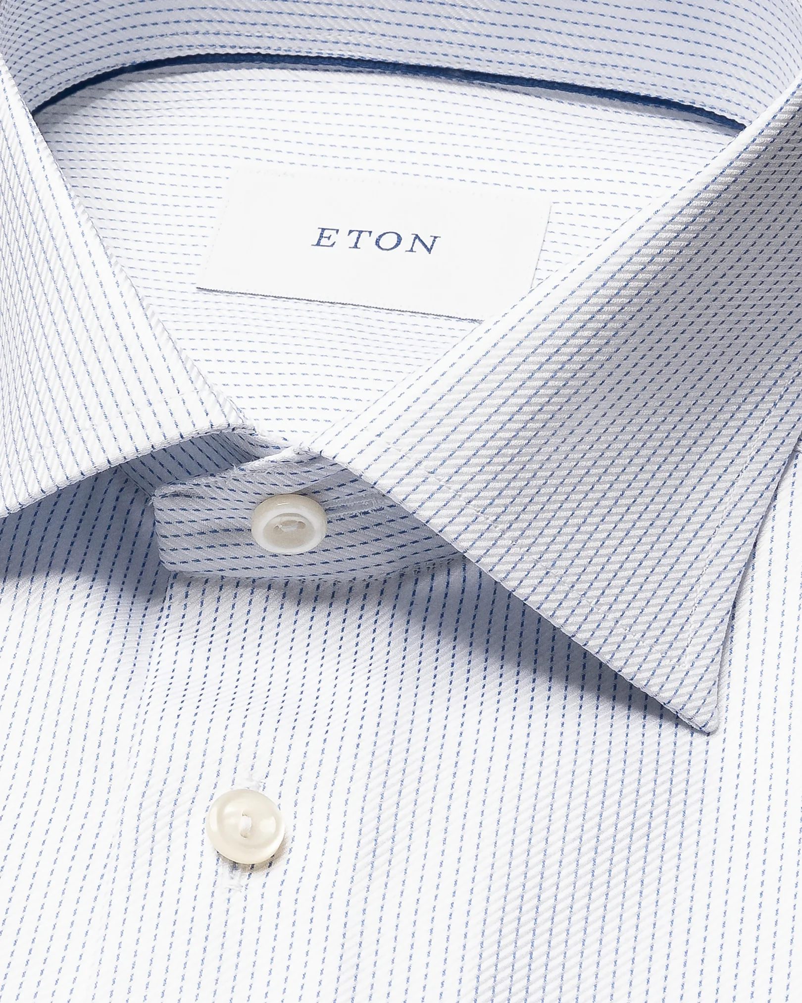 Eton - light blue semi solid signature twill shirt