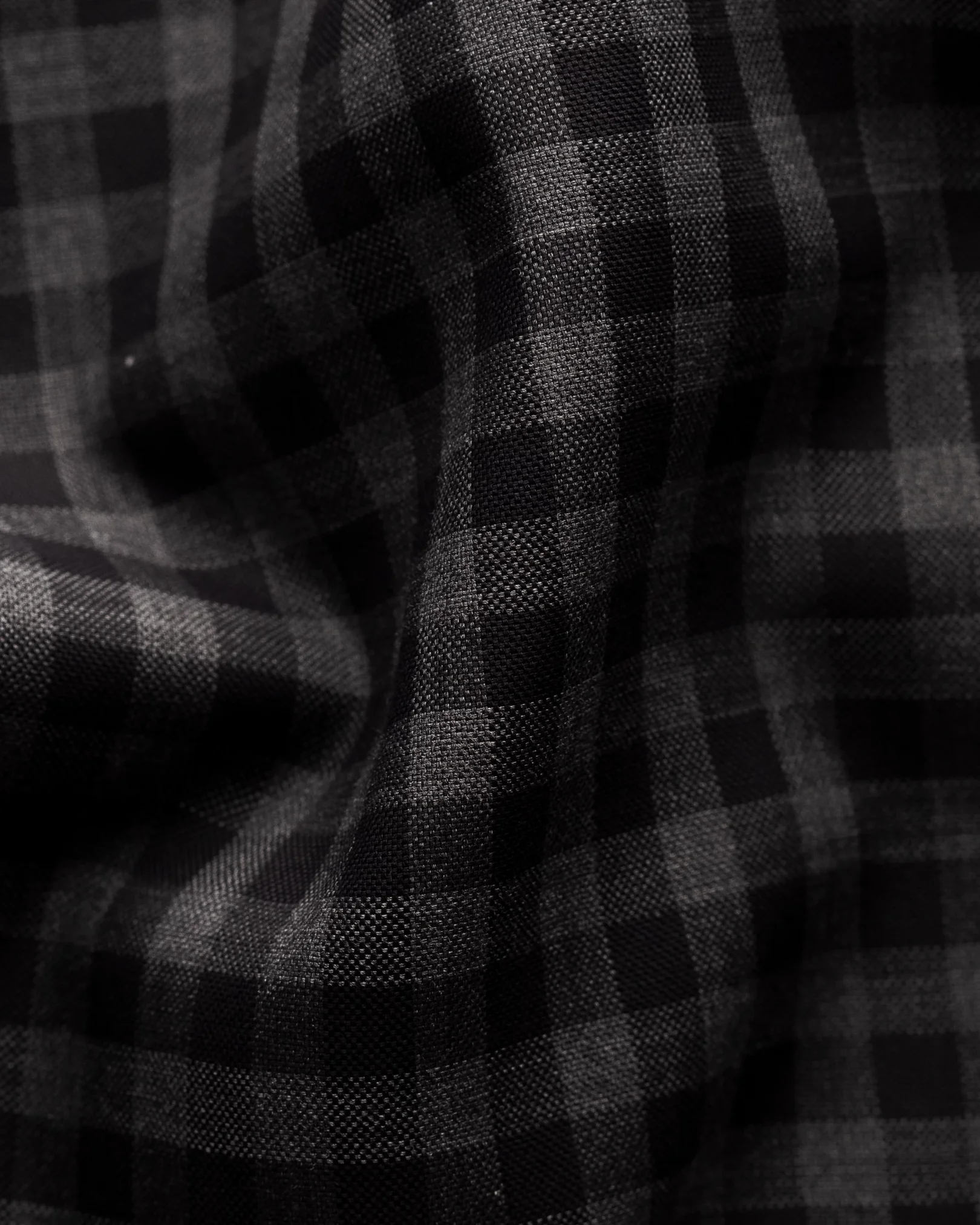 Grey Plaid Lightweight Fabric Sample