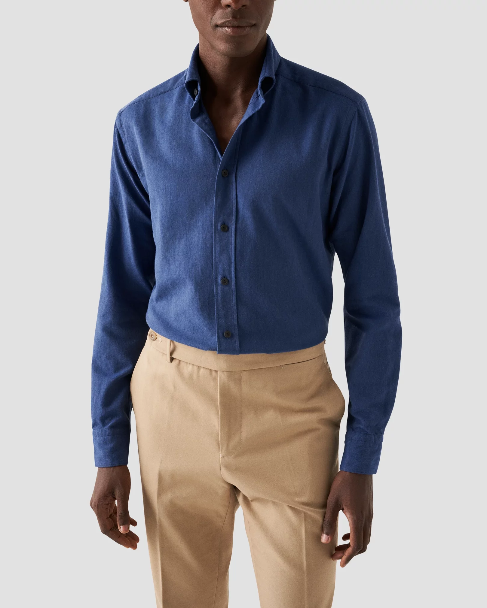 Eton - navy flanell shirt