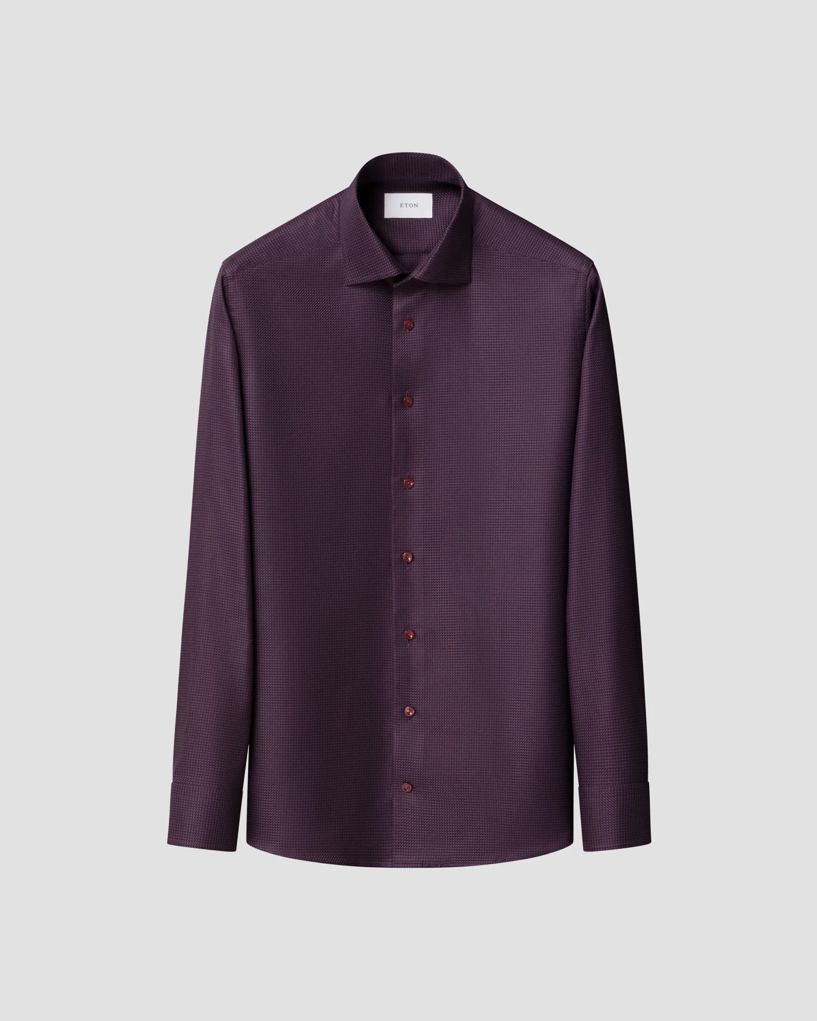 Eton - houndstooth king twill shirt 256