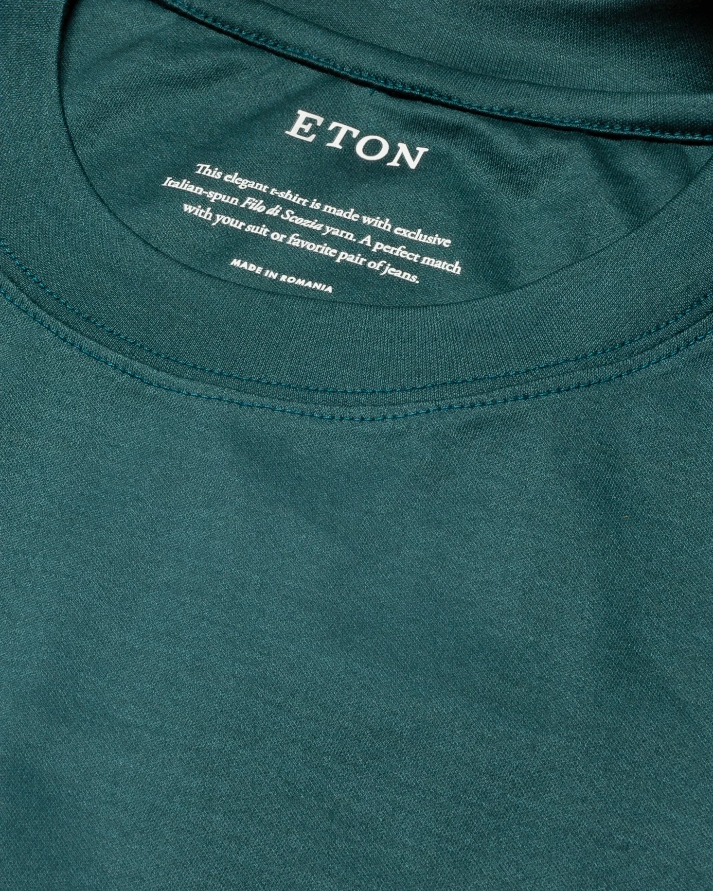 Eton - green filo di scozia t shirt aw