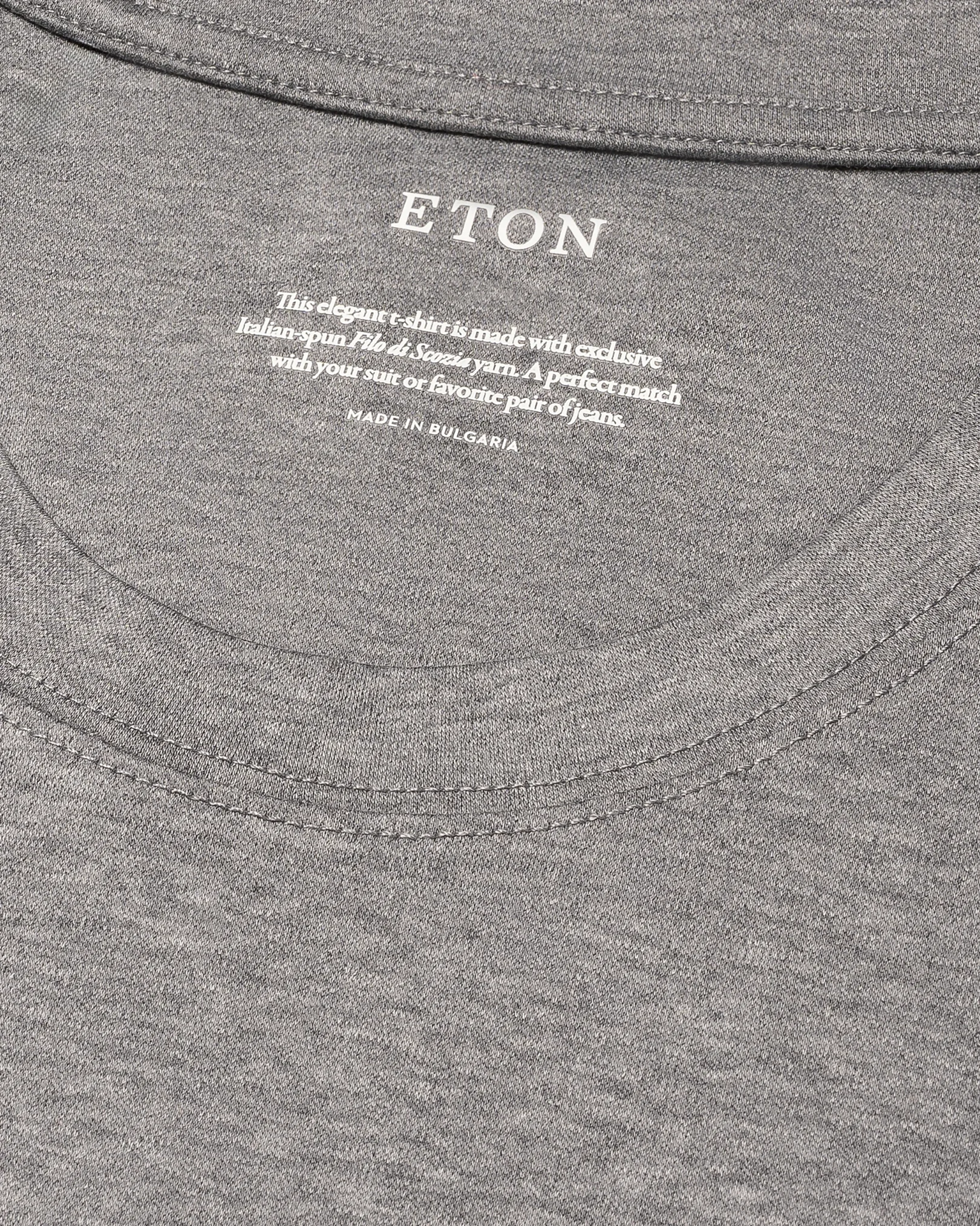 Eton - light grey neckrib t shirt