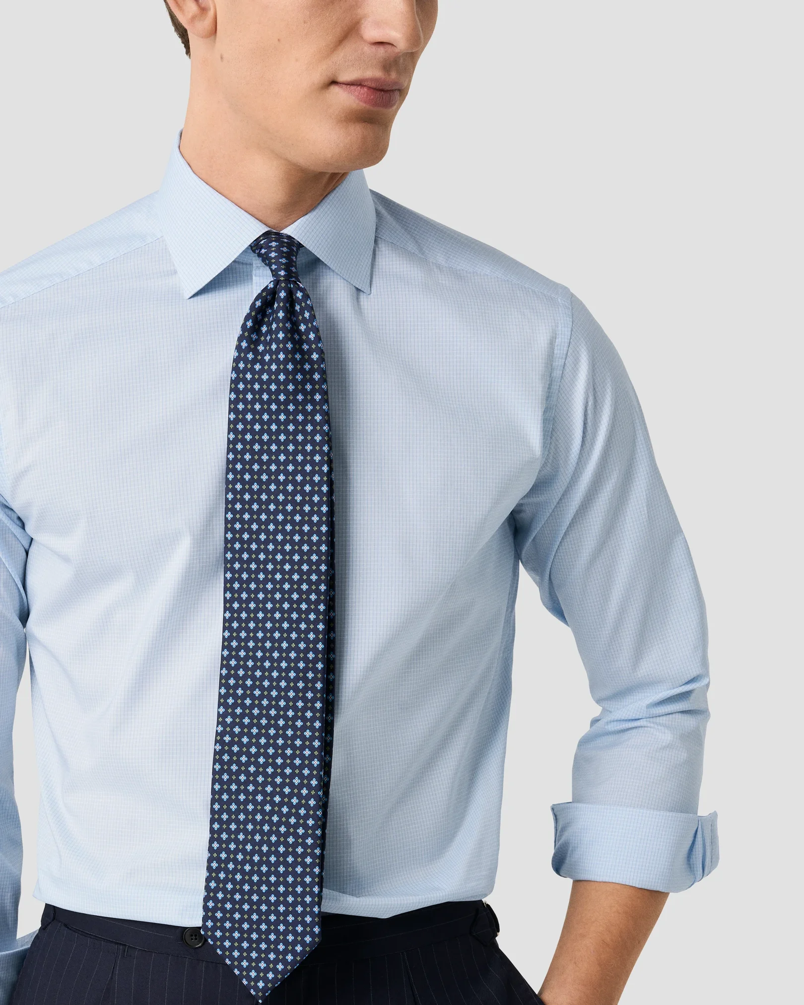 Eton - micro check supima 120 shirt