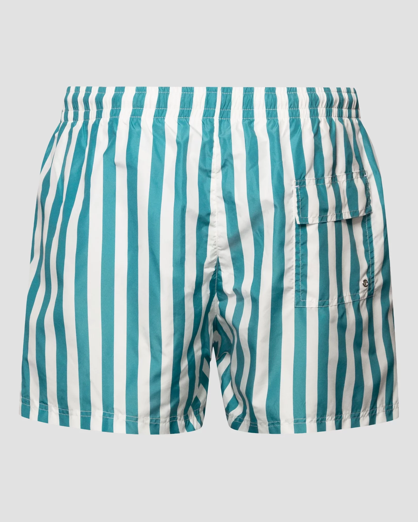 Eton - bengal stripe green swim trunks